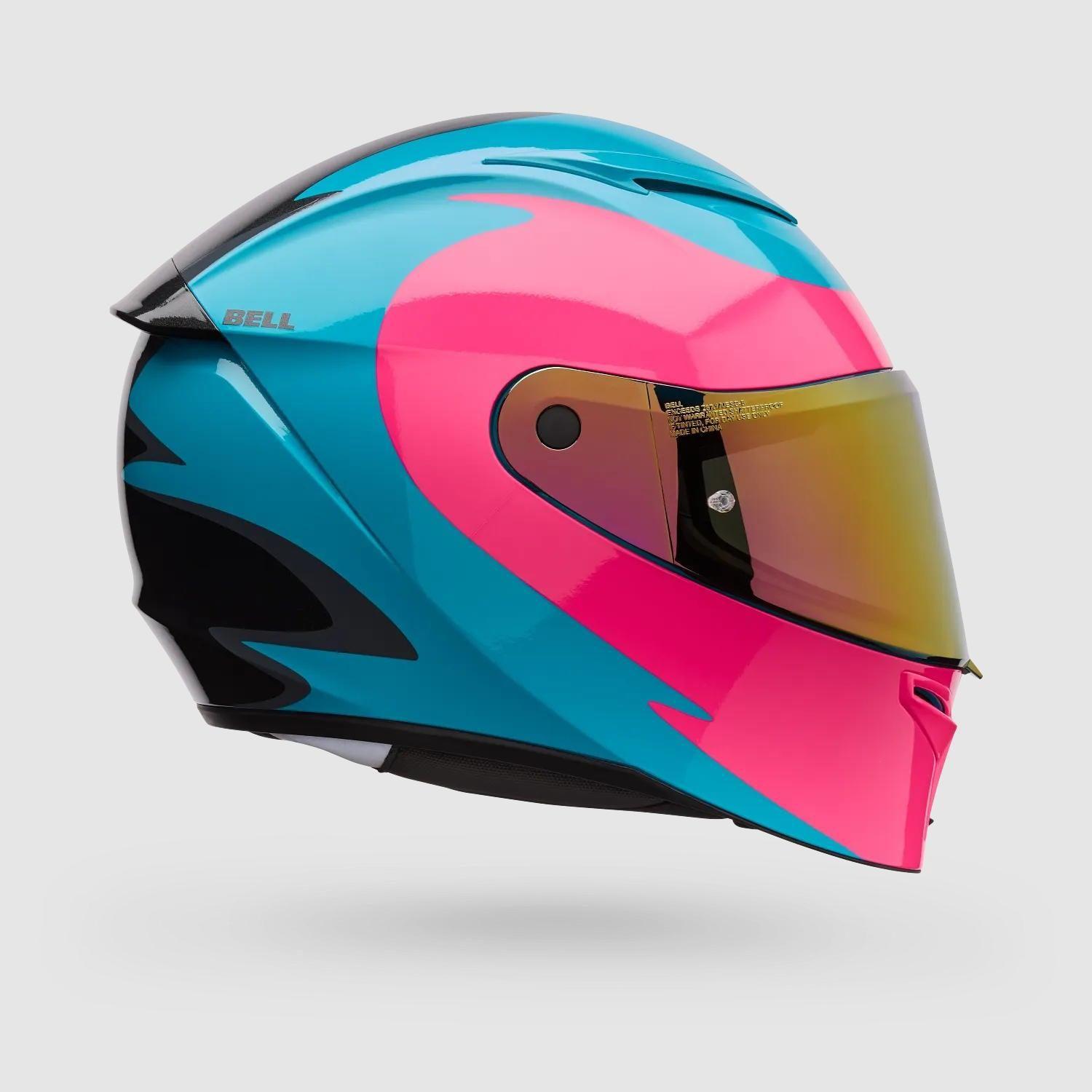 Casco Moto Calle Lithium Mips Plus Fluid Azul/Rosado Bell-0