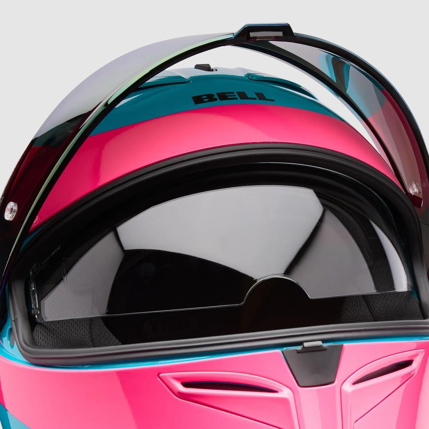 Casco Moto Calle Lithium Mips Plus Fluid Azul/Rosado Bell-3