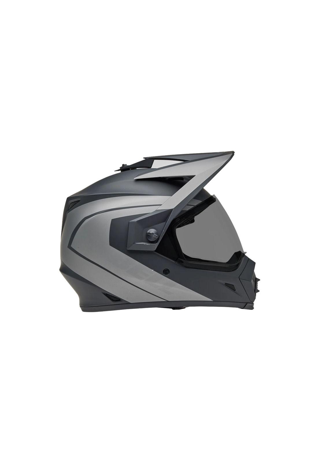 Casco Moto Calle MX-9 ADV Certificado QR Gris Bell-0
