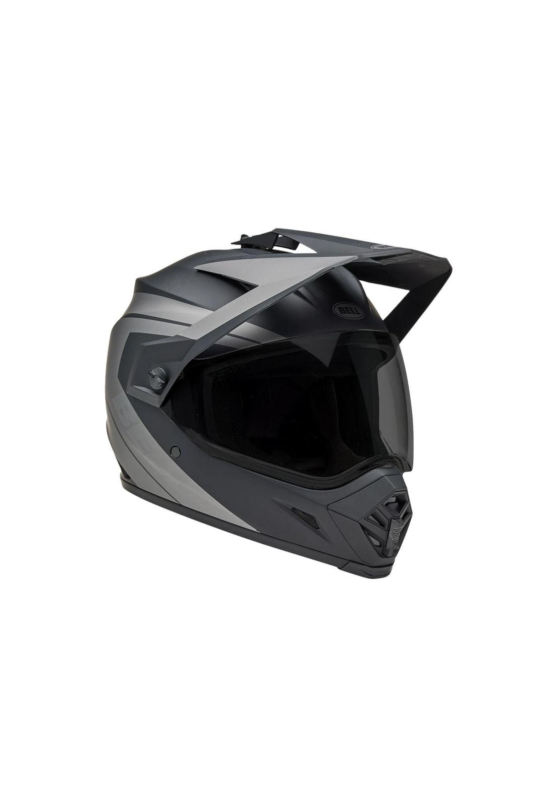 Casco Moto Calle MX-9 ADV Certificado QR Gris Bell-1
