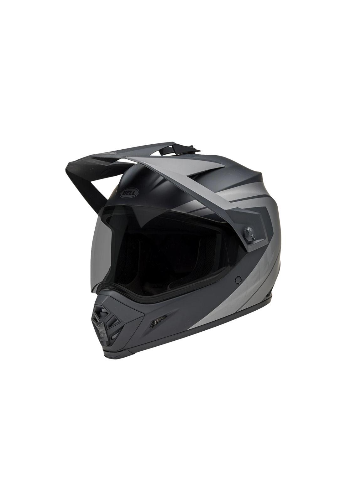 Casco Moto Calle MX-9 ADV Certificado QR Gris Bell-3