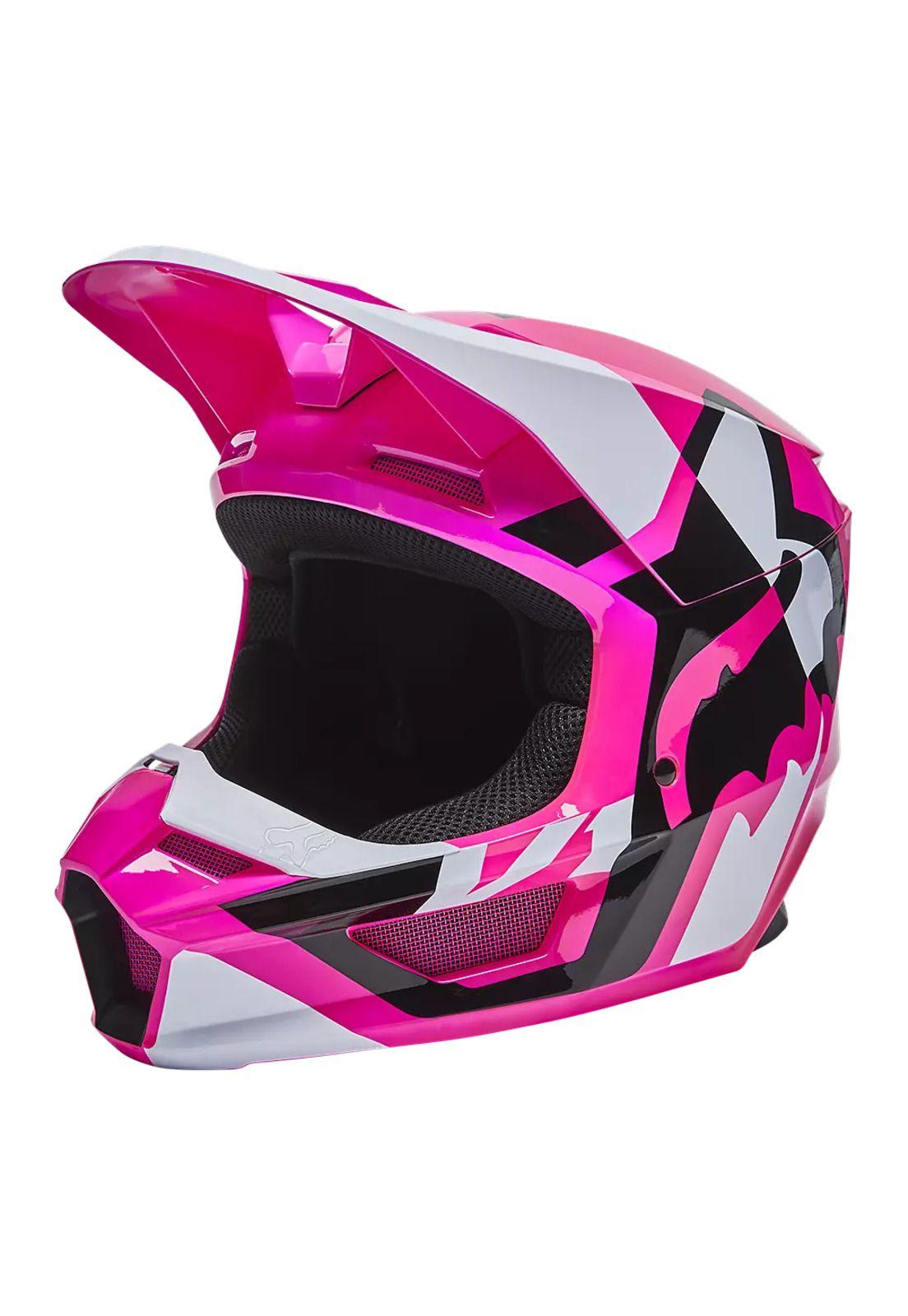 Casco Moto V1 Lux Rosado Fox-1