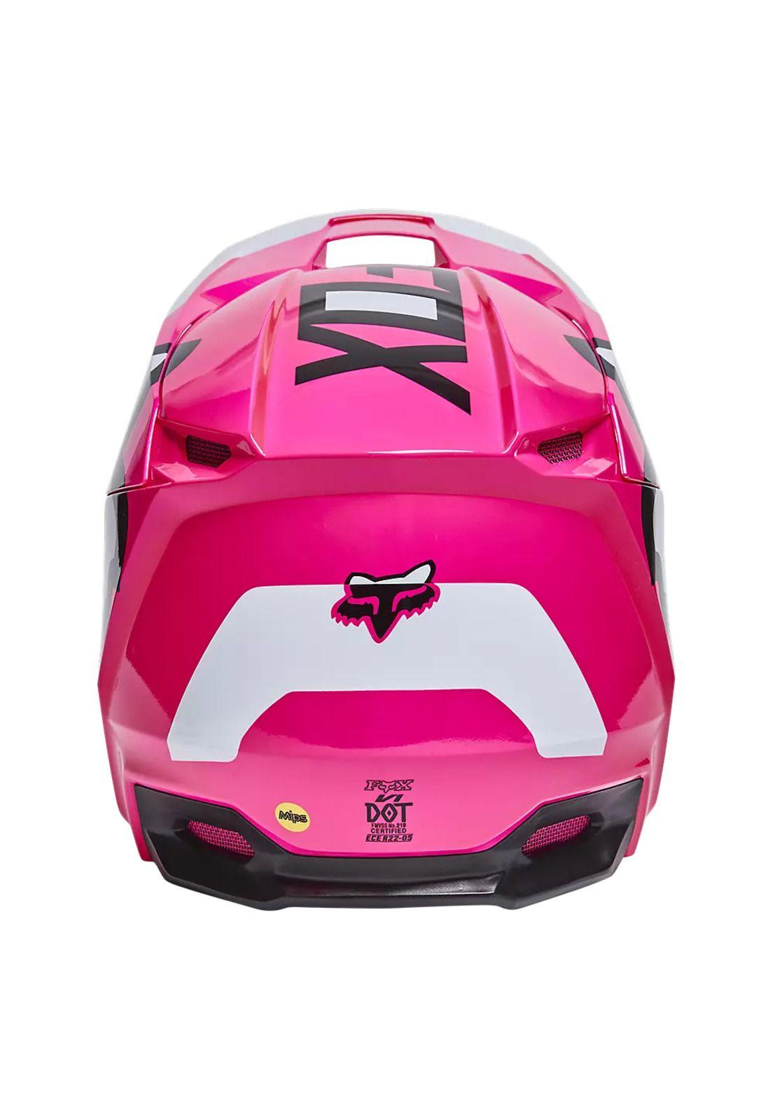 Casco Moto V1 Lux Rosado Fox-3