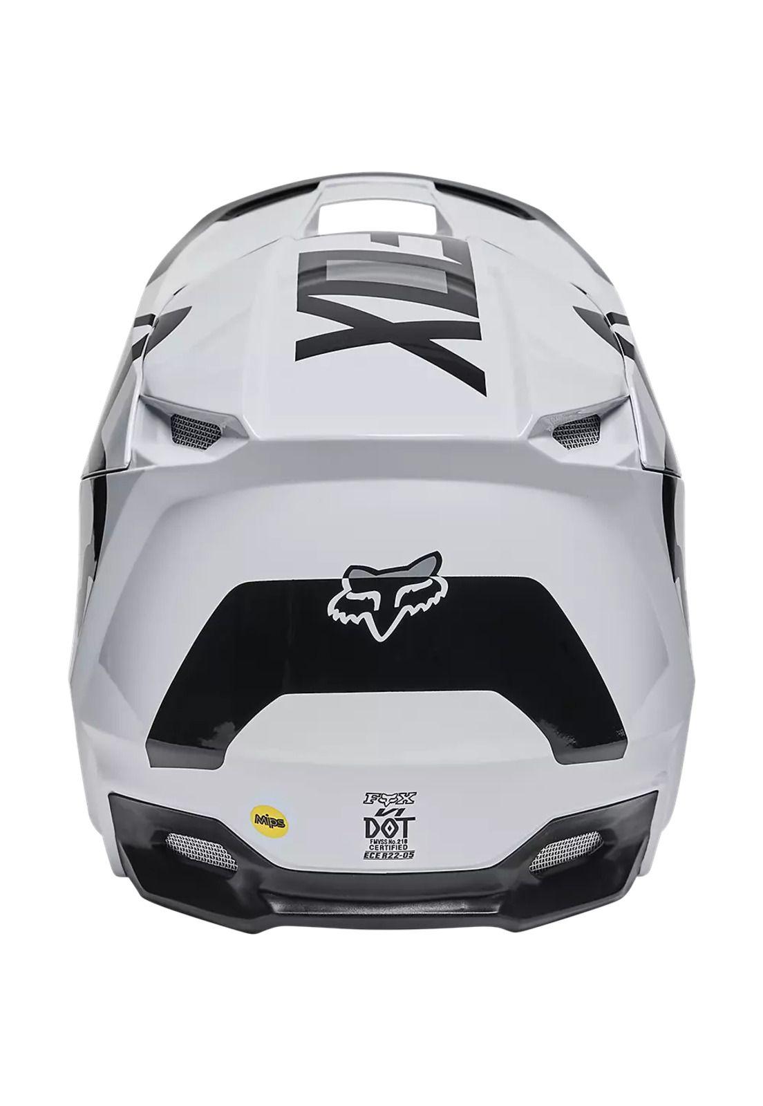 Casco Moto Niño V1 Lux Blanco Fox-3