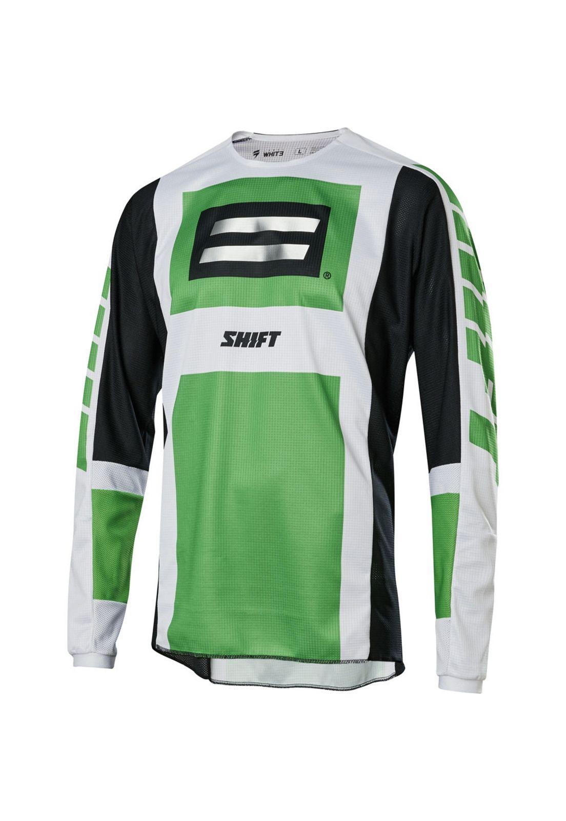 Polera Moto White Label Archival Verde/Negro Shift-2