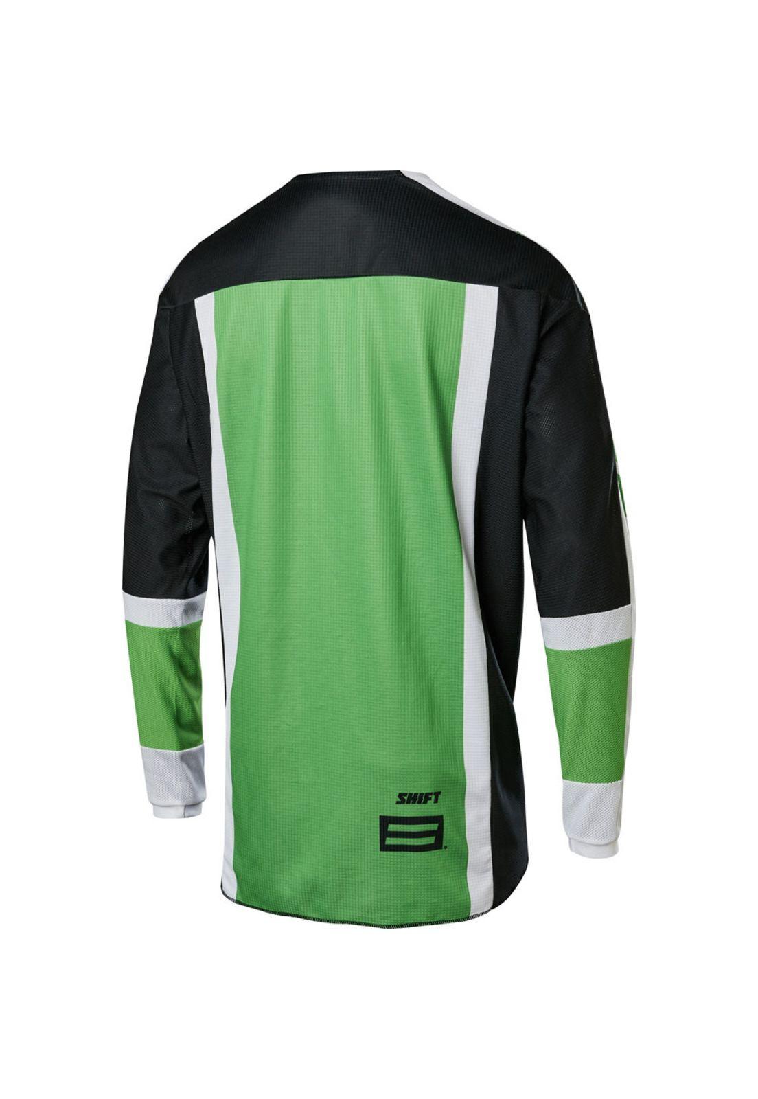 Polera Moto White Label Archival Verde/Negro Shift-3