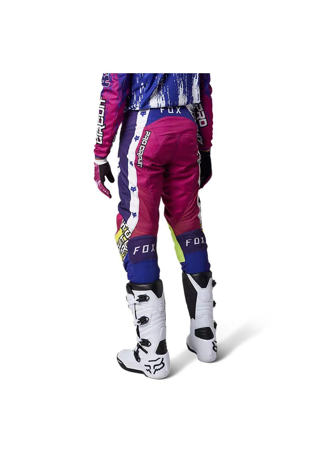 Pantalon Moto 180 Pro Circuit Azul/Blanco/Rosado Fox-2