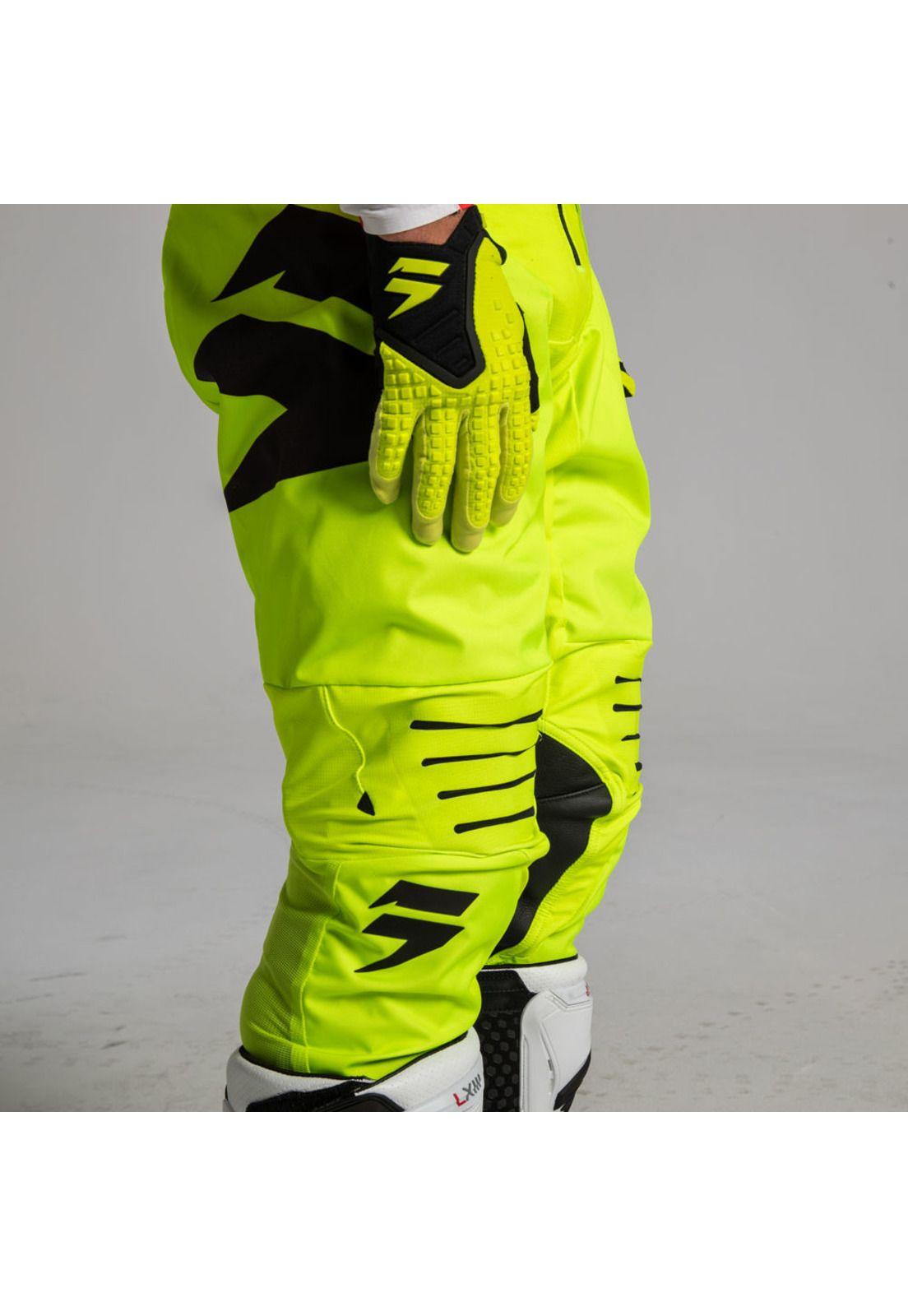 Pantalon Moto Black Label Race Amarillo Fluor Shift-4