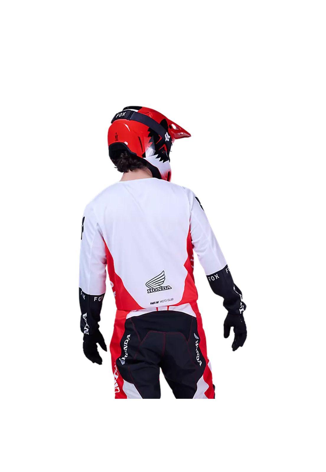 Polera Moto Honda 180 Rojo Fox-3