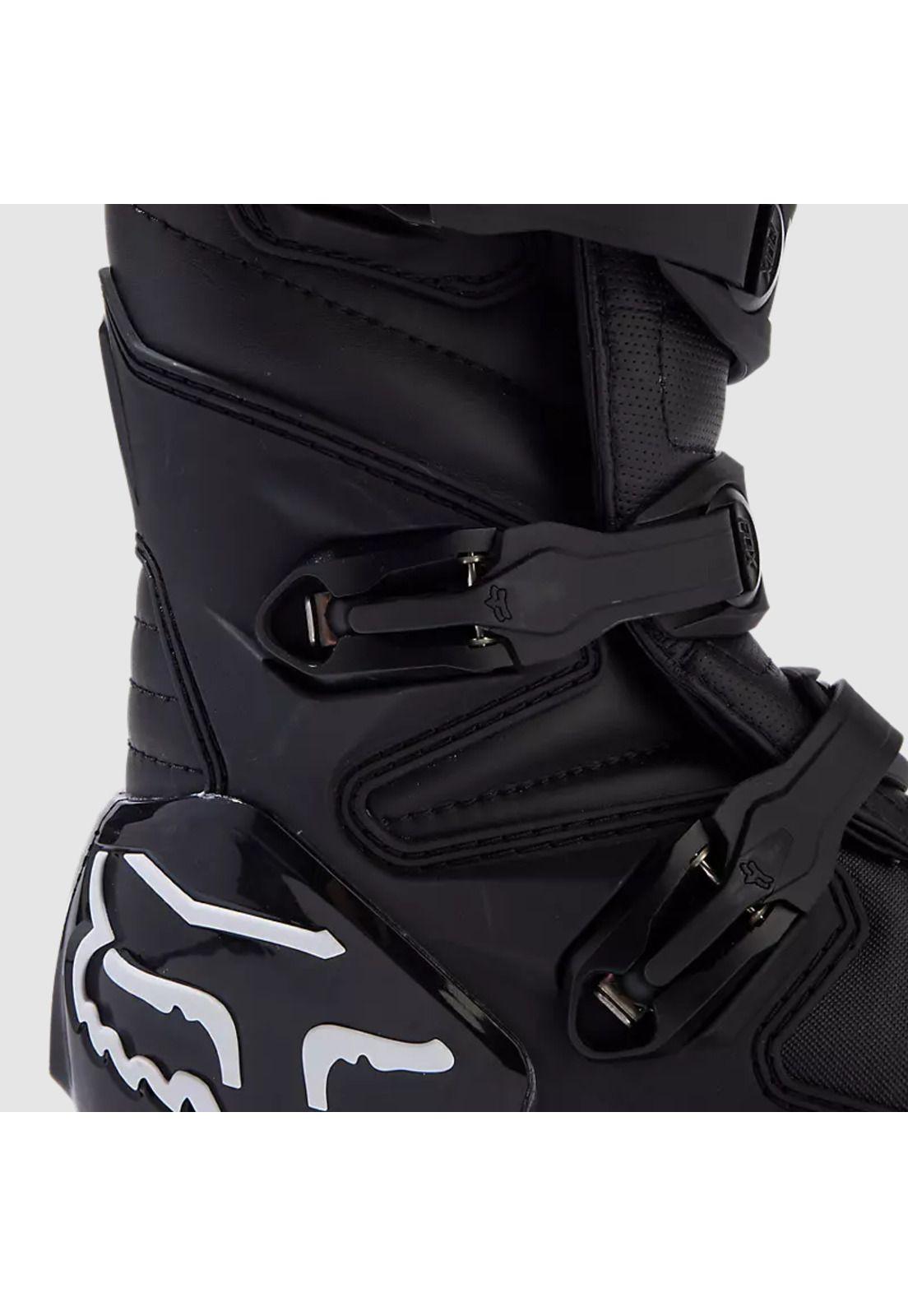 Botas Moto Mujer Comp Negro/Blanco Fox-7