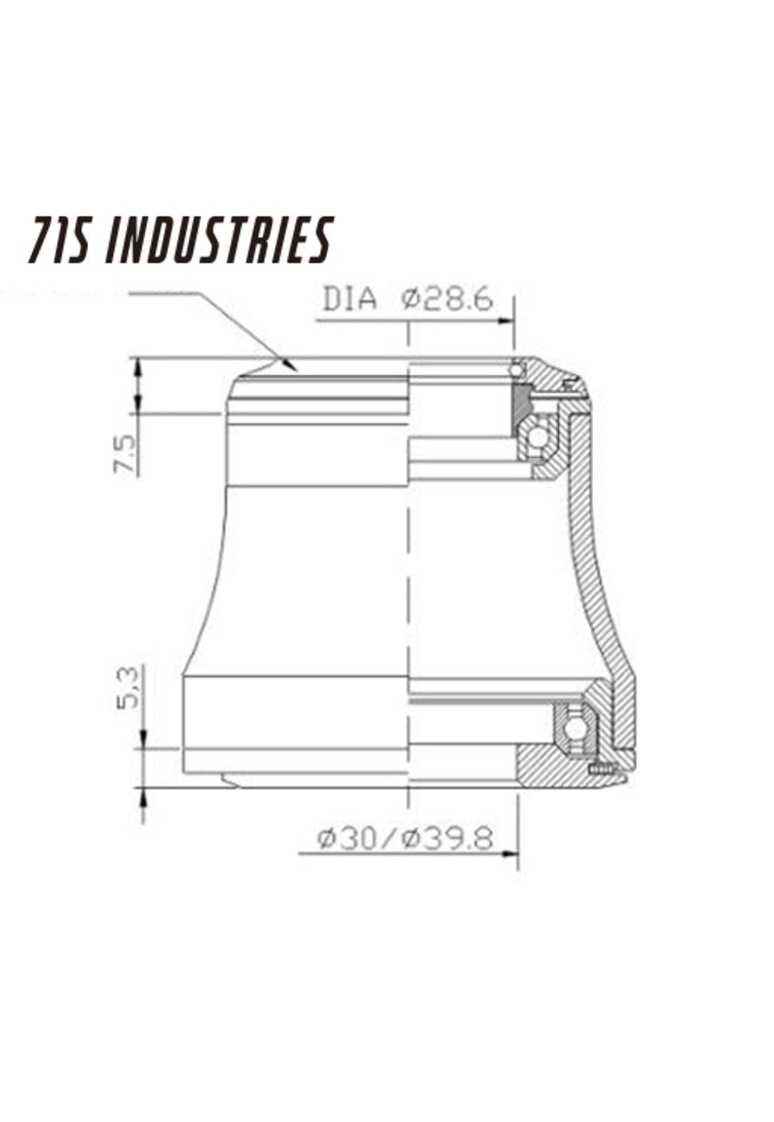 Repuesto Bicicleta Juego de Direccion ZS44/ZS56 Negro 715IND-2