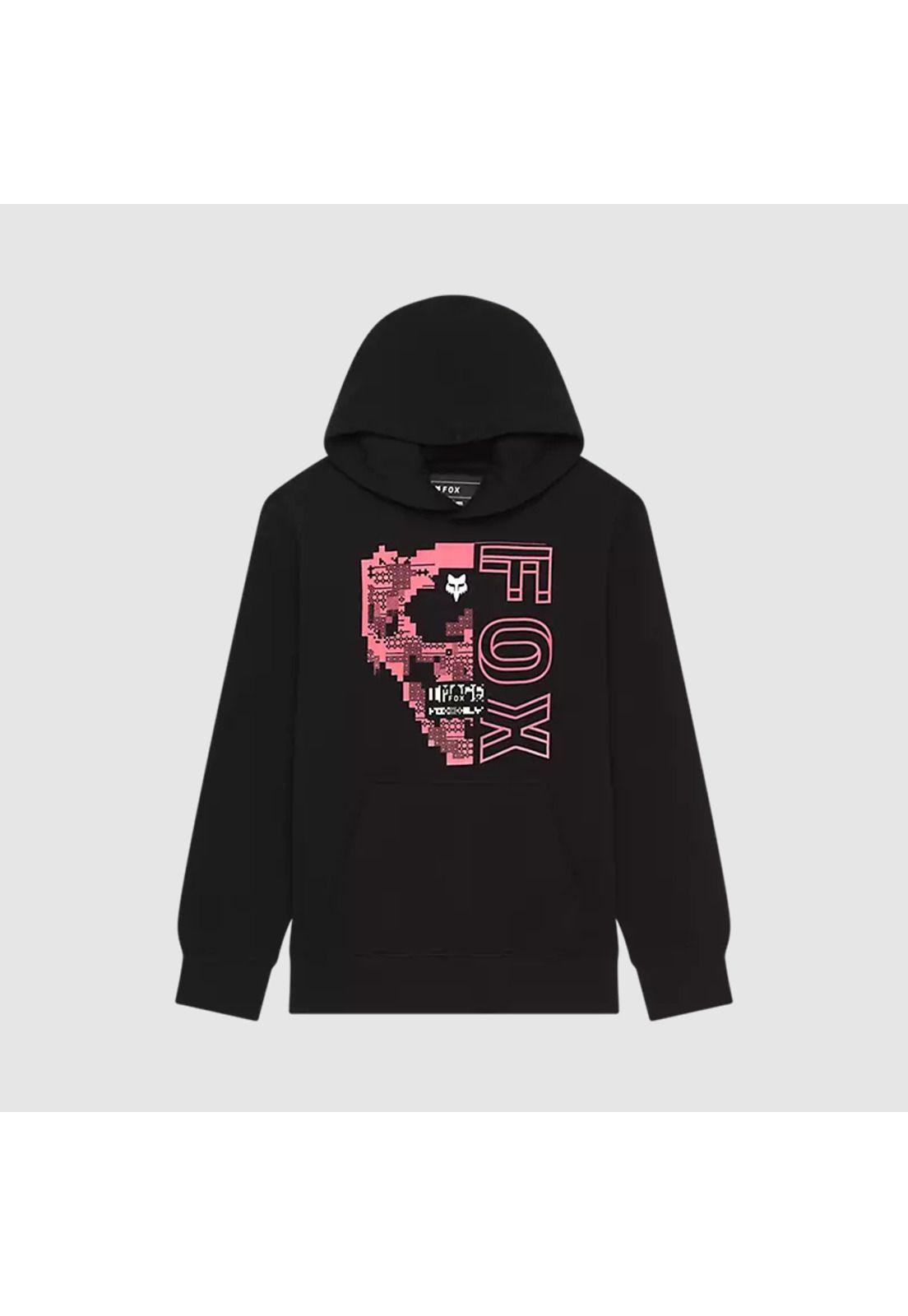 Poleron Lifestyle Niño Image Skull Negro Fox-0