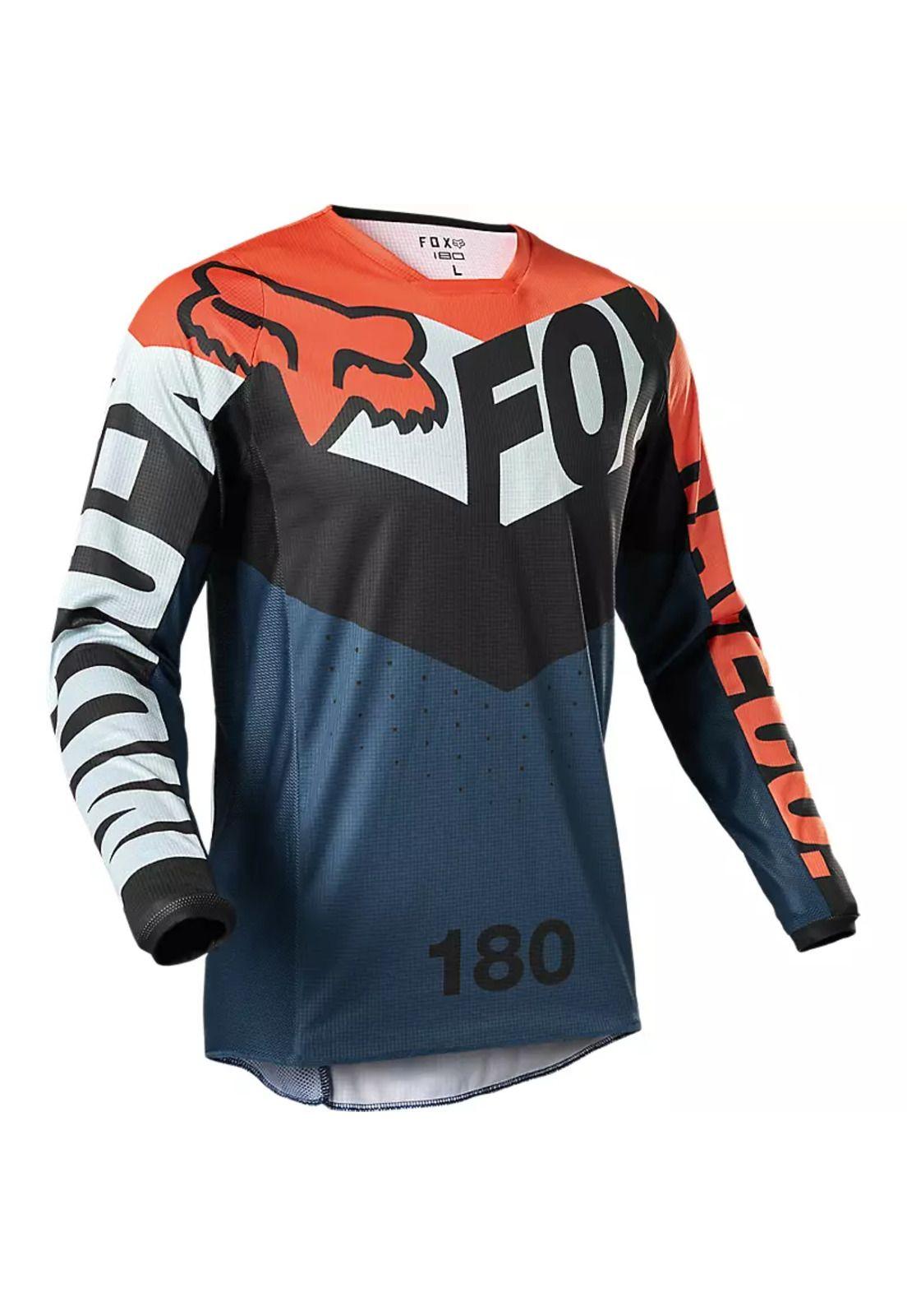 Polera Moto 180 TRICE Gris/Naranjo Fox-0