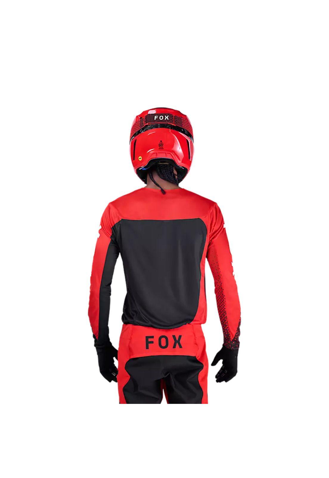 Polera Moto Flexair Fracture Rojo Fox-3