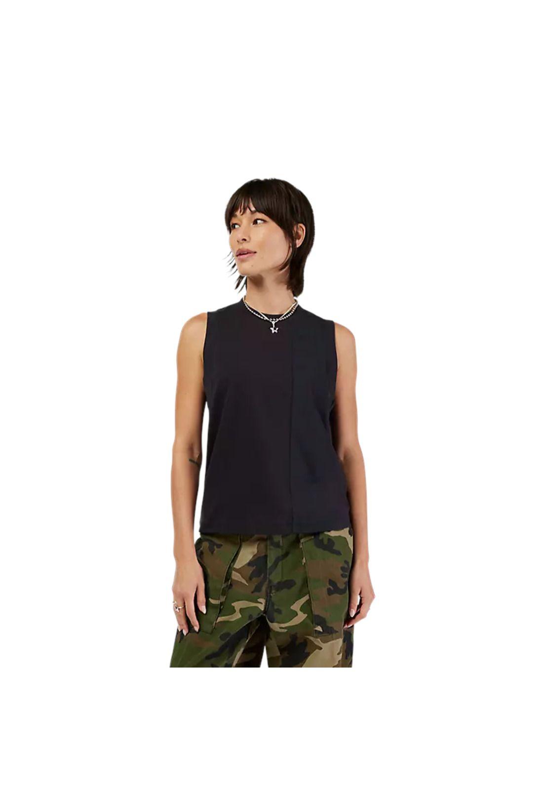 Polera Lifestyle Mujer Moto-X Negro Fox-2