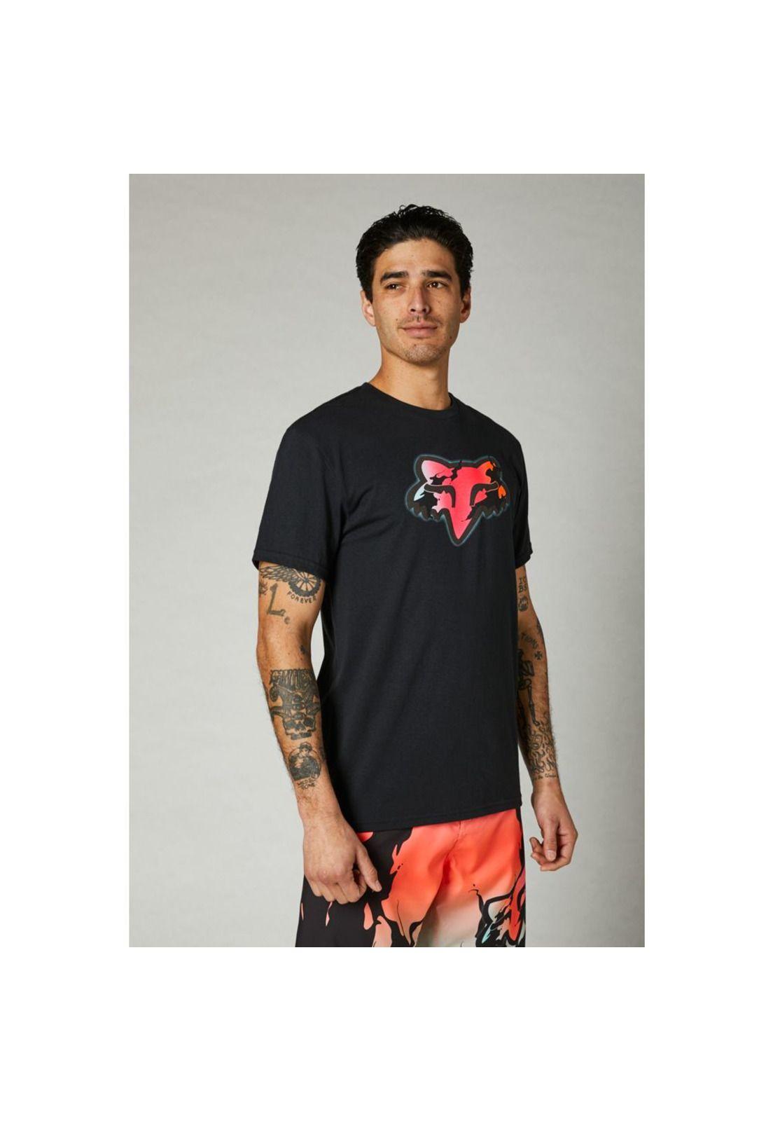 Polera Lifestyle Pyre SS Tee Negro Fox-0