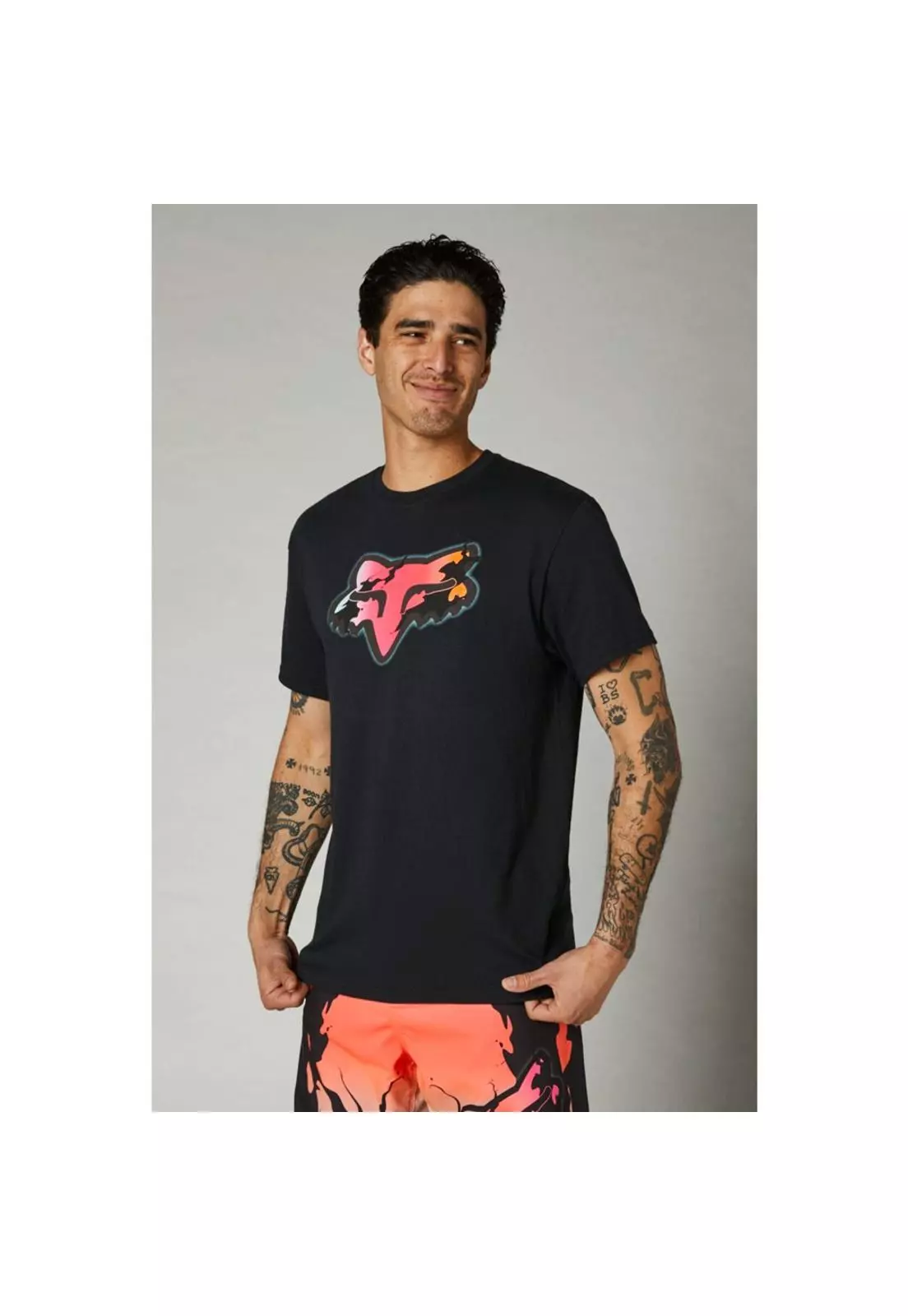 Polera Lifestyle Pyre SS Tee Negro Fox-2