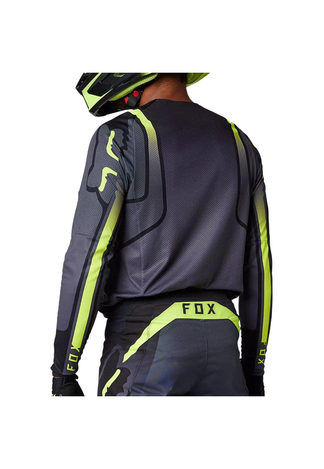 Polera Moto 360 Vizen Negro/Amarillo Fox-2