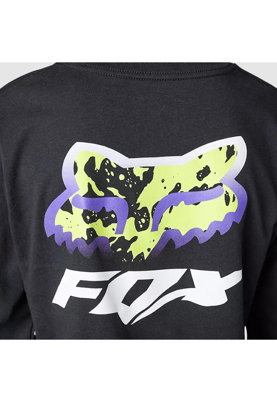 Polera Lifestyle Niño Morphic Manga Larga Negro Fox-2