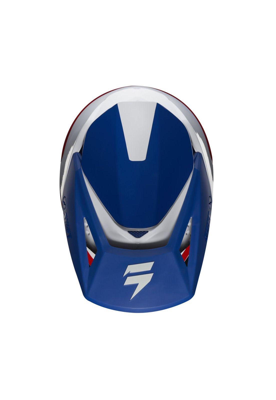 Casco Moto Niño White Label Race Blanco/Azul Shift-2
