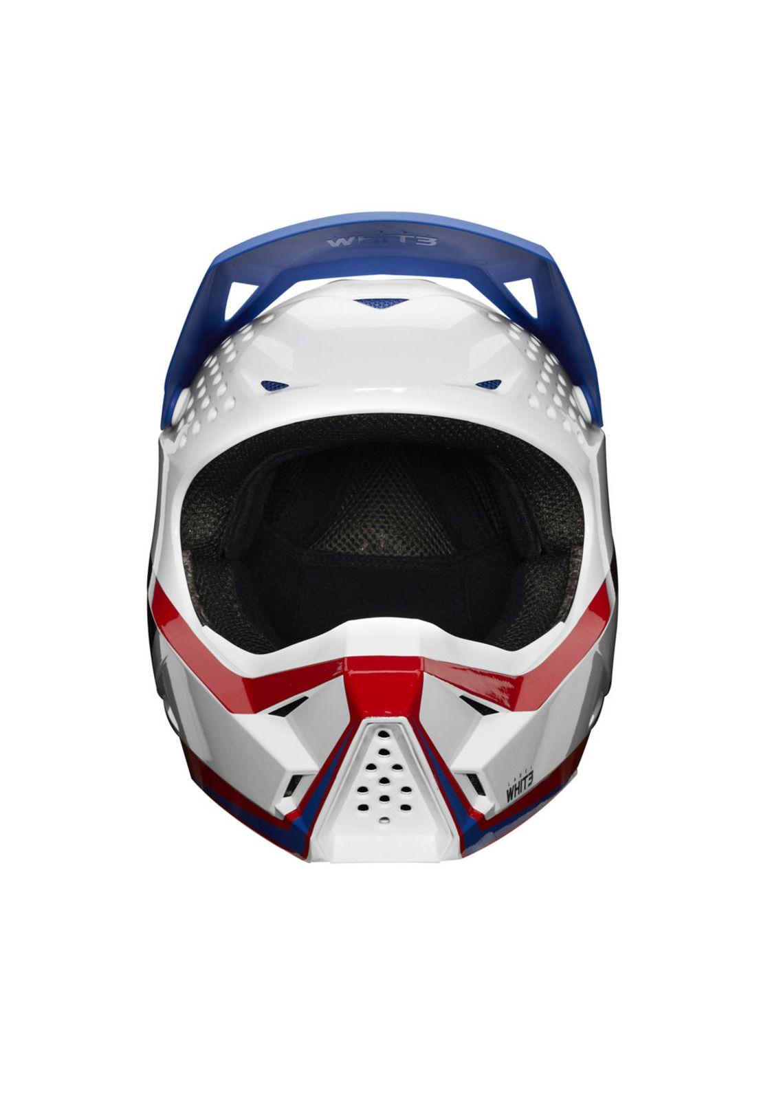 Casco Moto Niño White Label Race Blanco/Azul Shift-4