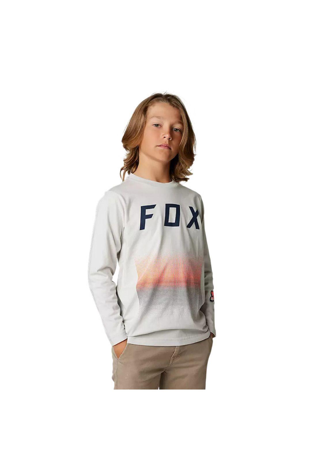 Polera Lifestyle Niño Manga Larga Fgmnt Gris Claro Fox-0