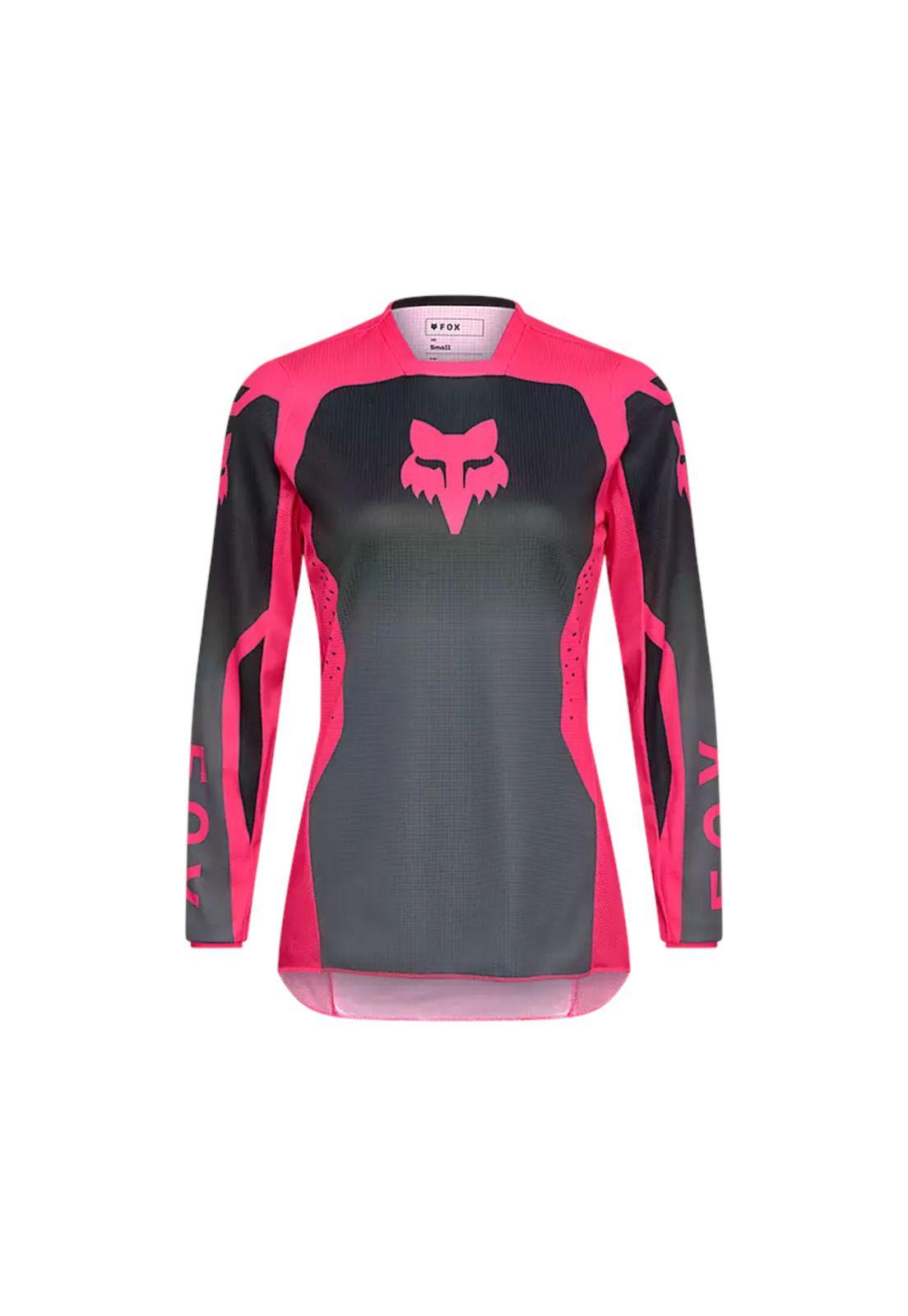 Polera Moto Mujer 180 Shield Negro/Rosado Fox-0