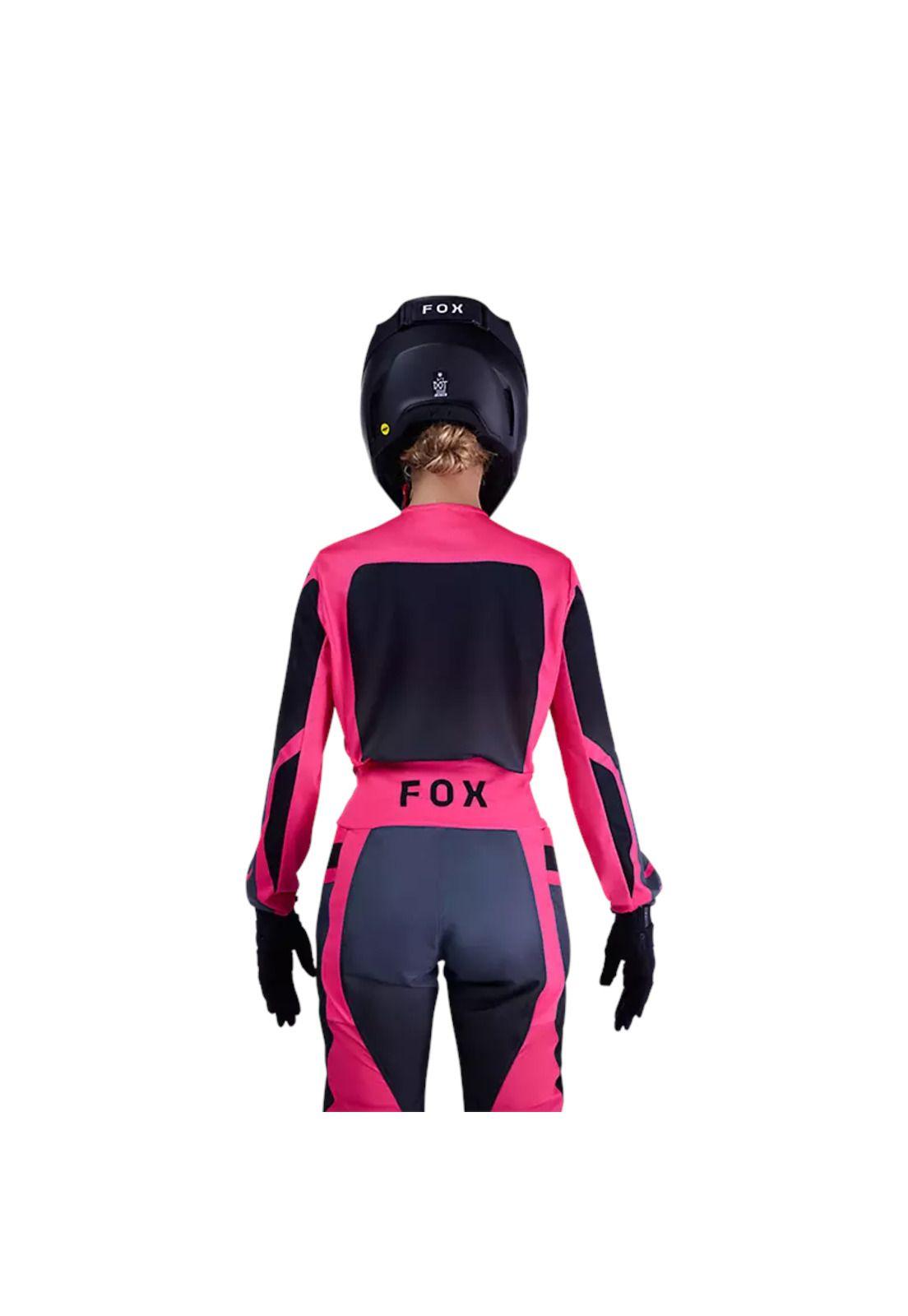 Polera Moto Mujer 180 Shield Negro/Rosado Fox-3