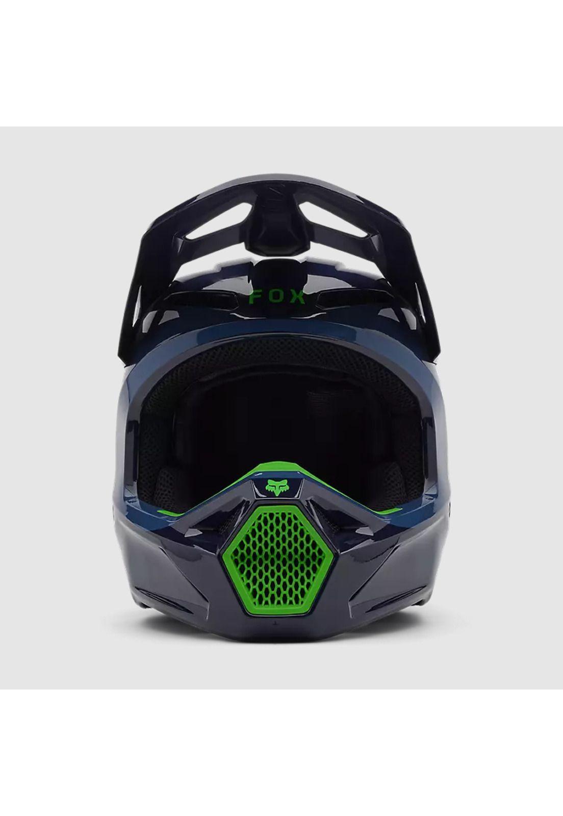 Casco Moto Niño V1 Taunt Azul Fox-2