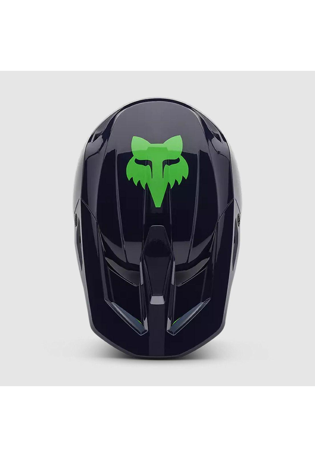 Casco Moto Niño V1 Taunt Azul Fox-3