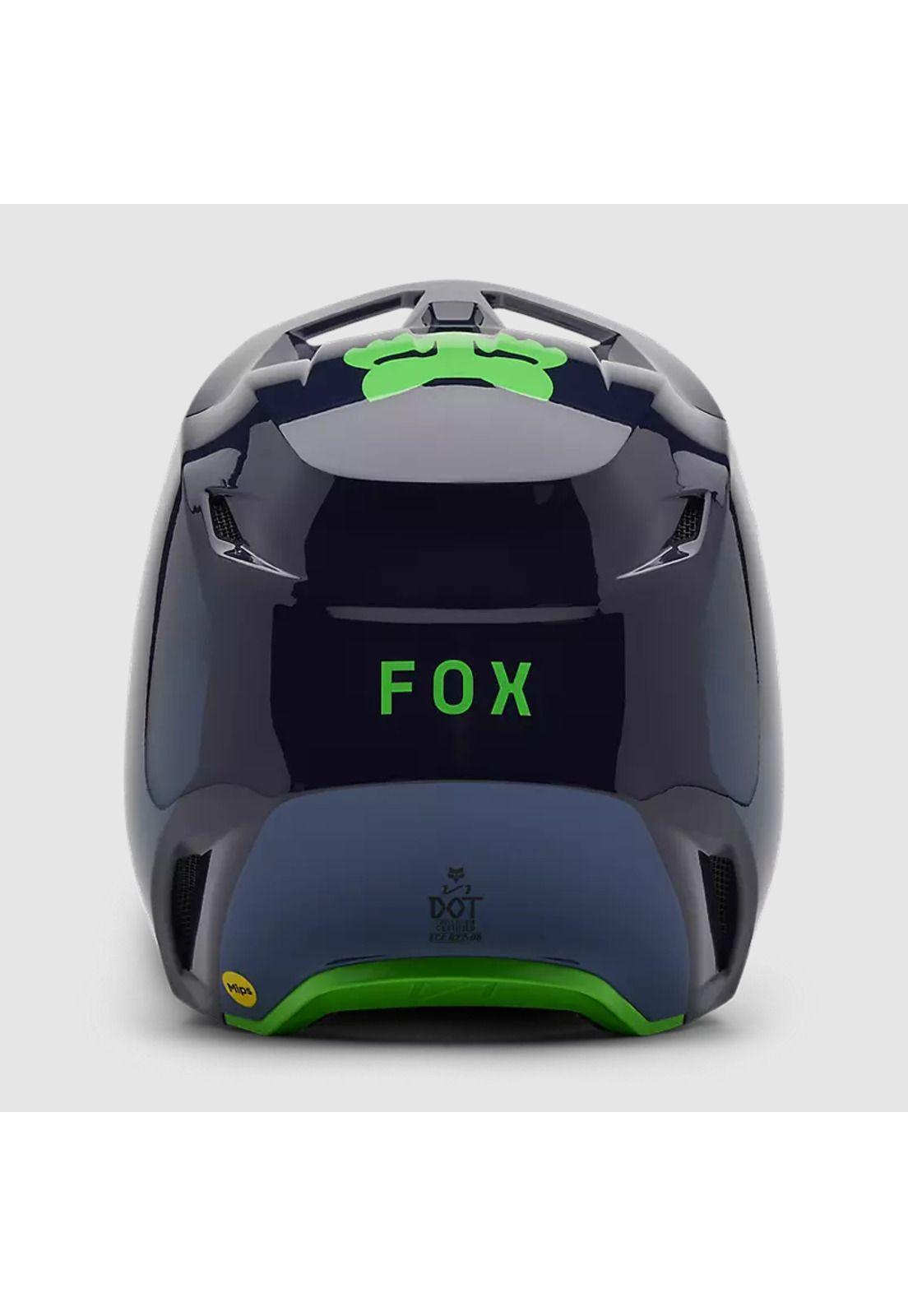 Casco Moto Niño V1 Taunt Azul Fox-4