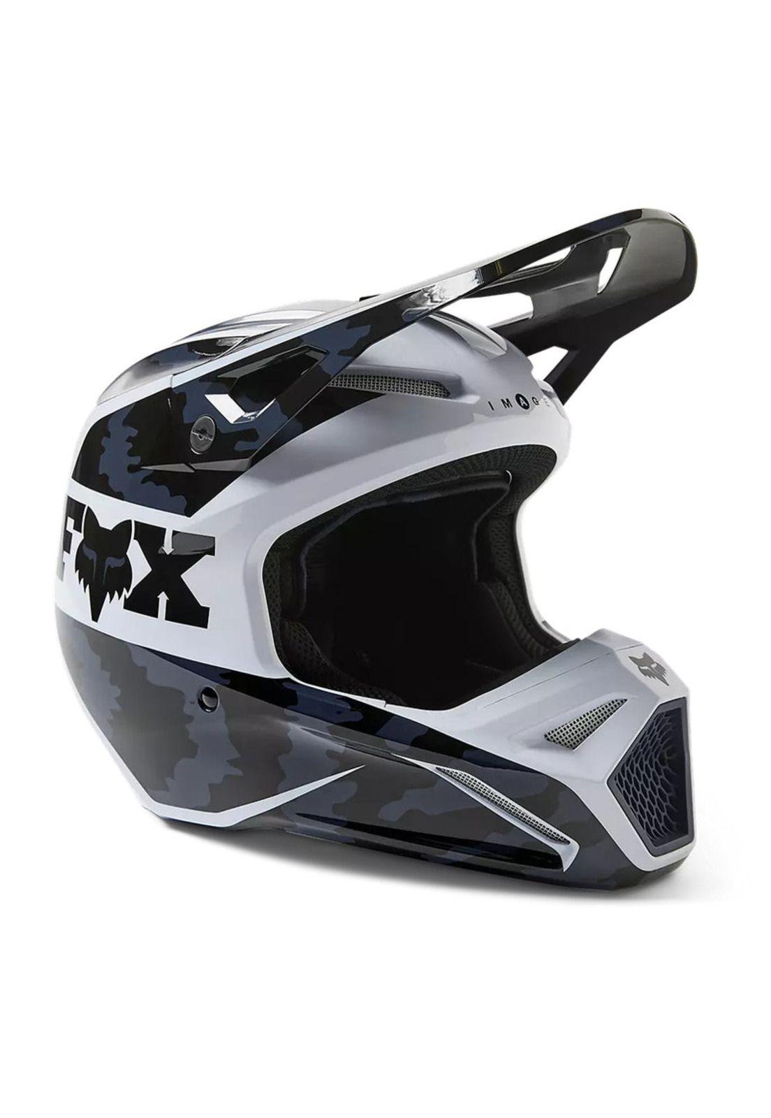 Casco Moto V1 Nuklr Negro/Blanco Fox-0