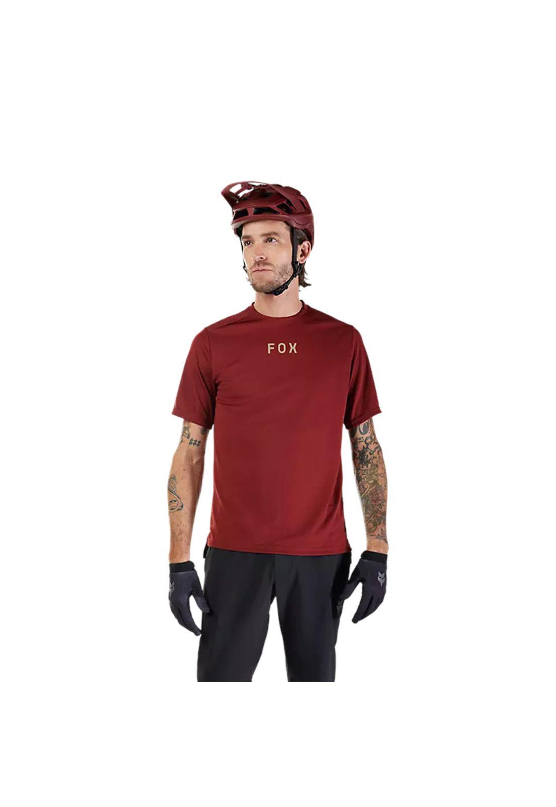 Polera Bicicleta Ranger Wordmark Rojo Fox-2