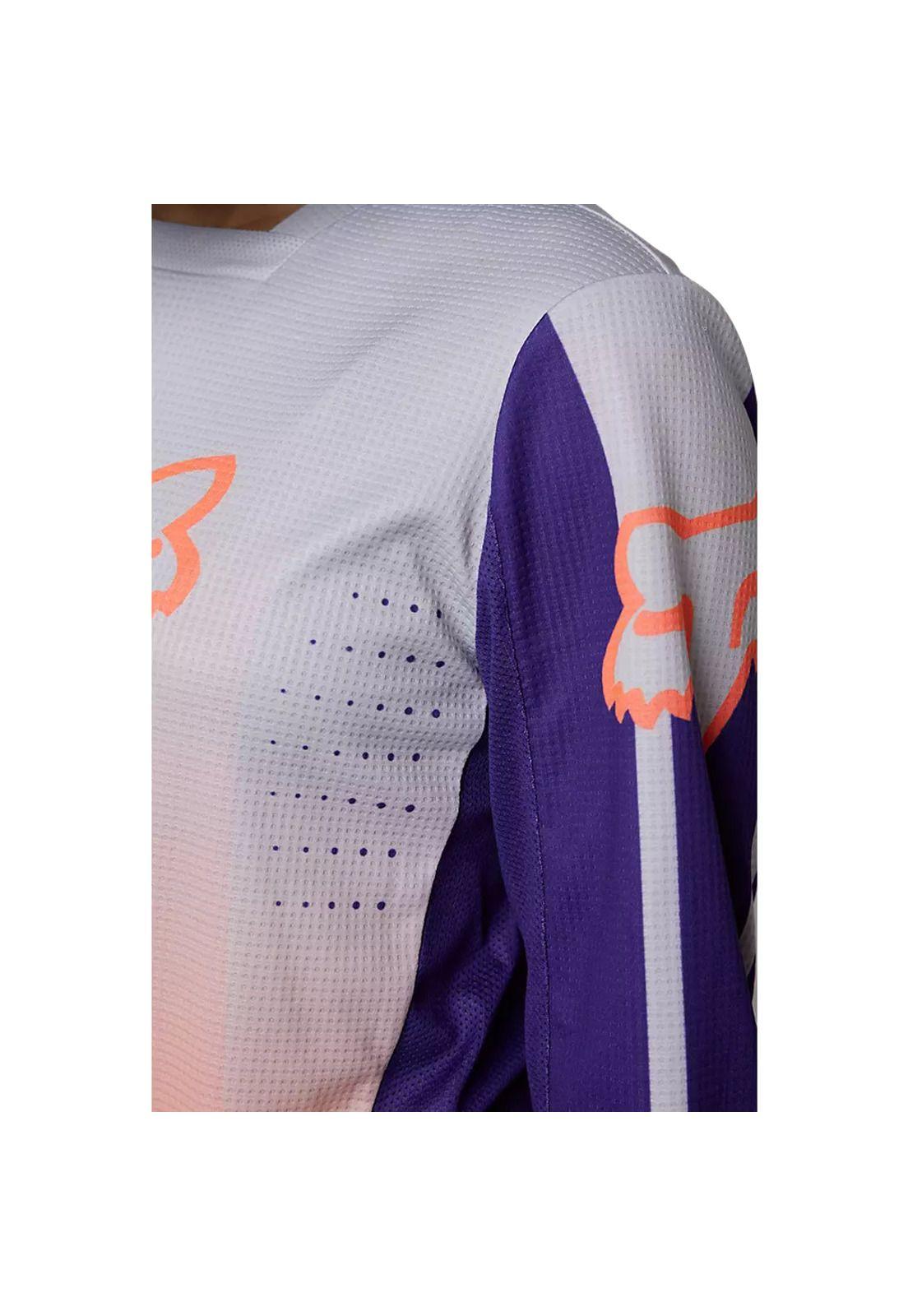 Polera Moto Mujer 180 Leed Naranjo/Morado Fox-3
