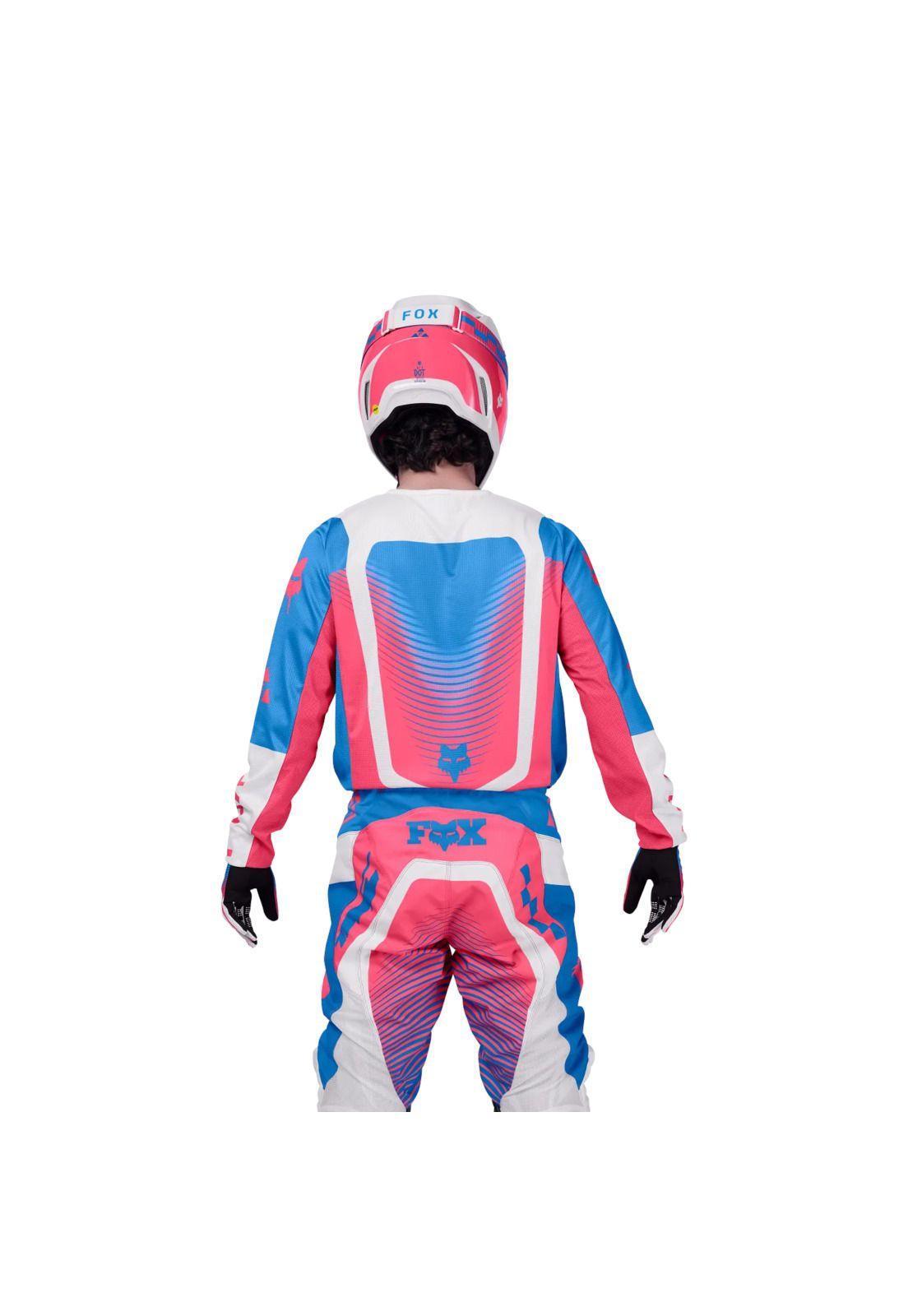 Polera Moto 180 Collect Azul/Rosado Fox-3
