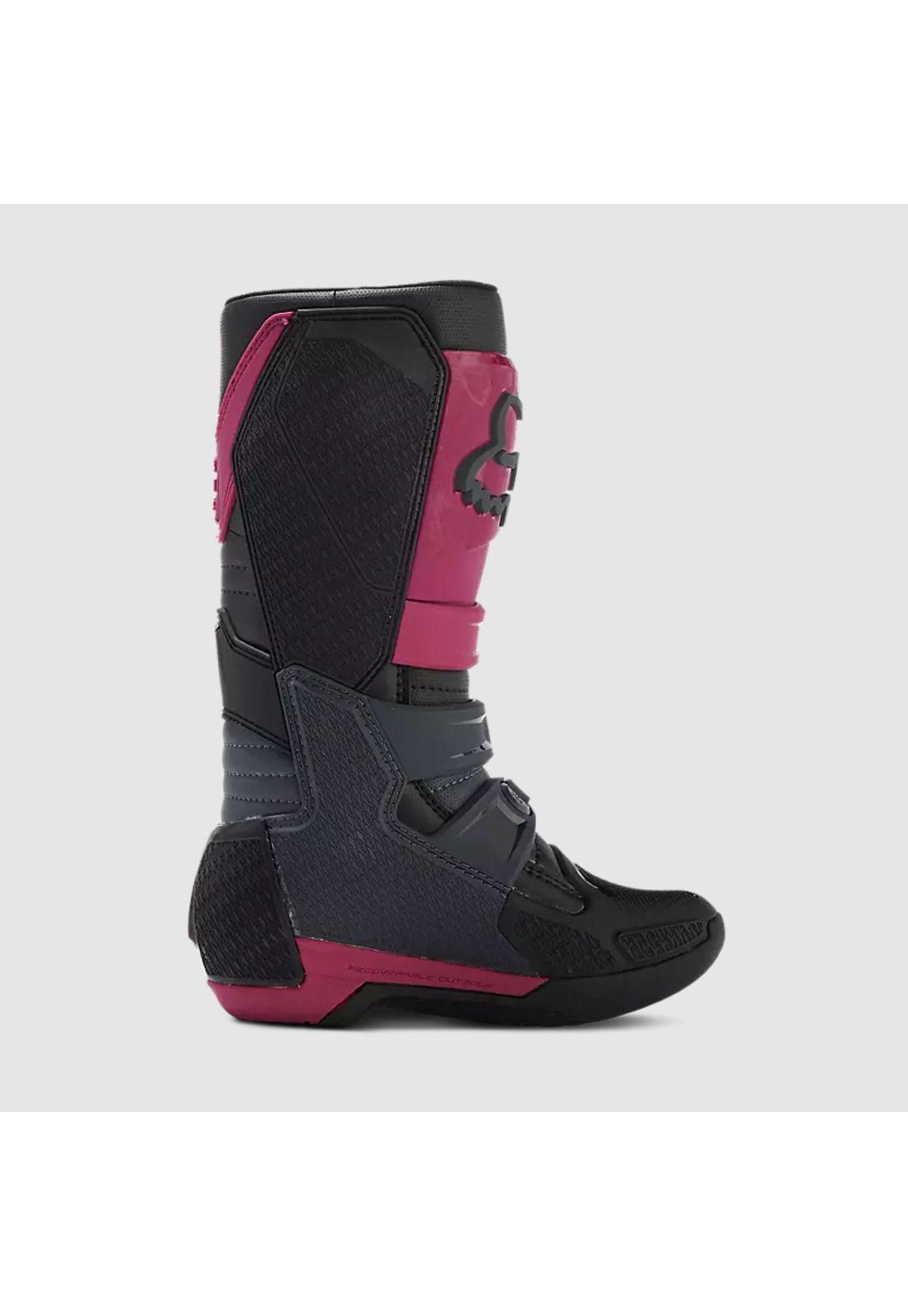 Botas Moto Mujer Comp Morado Fox-2