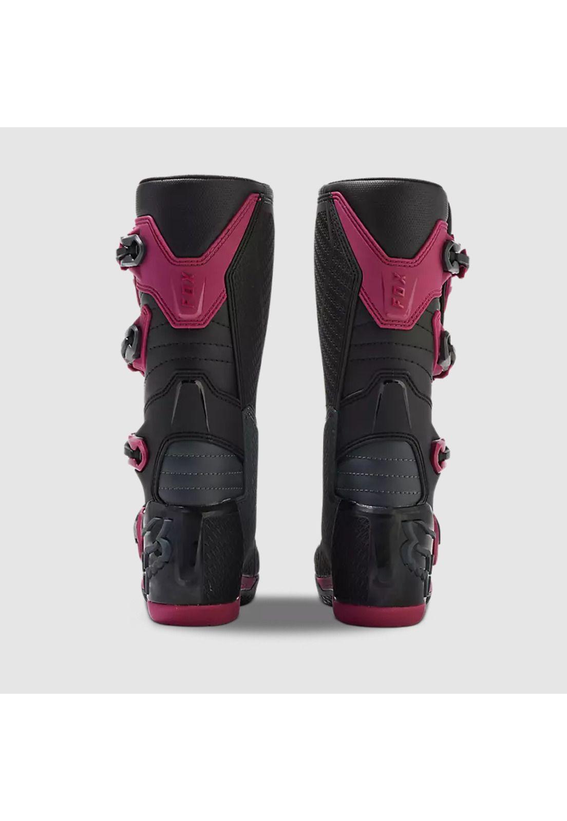 Botas Moto Mujer Comp Morado Fox-3
