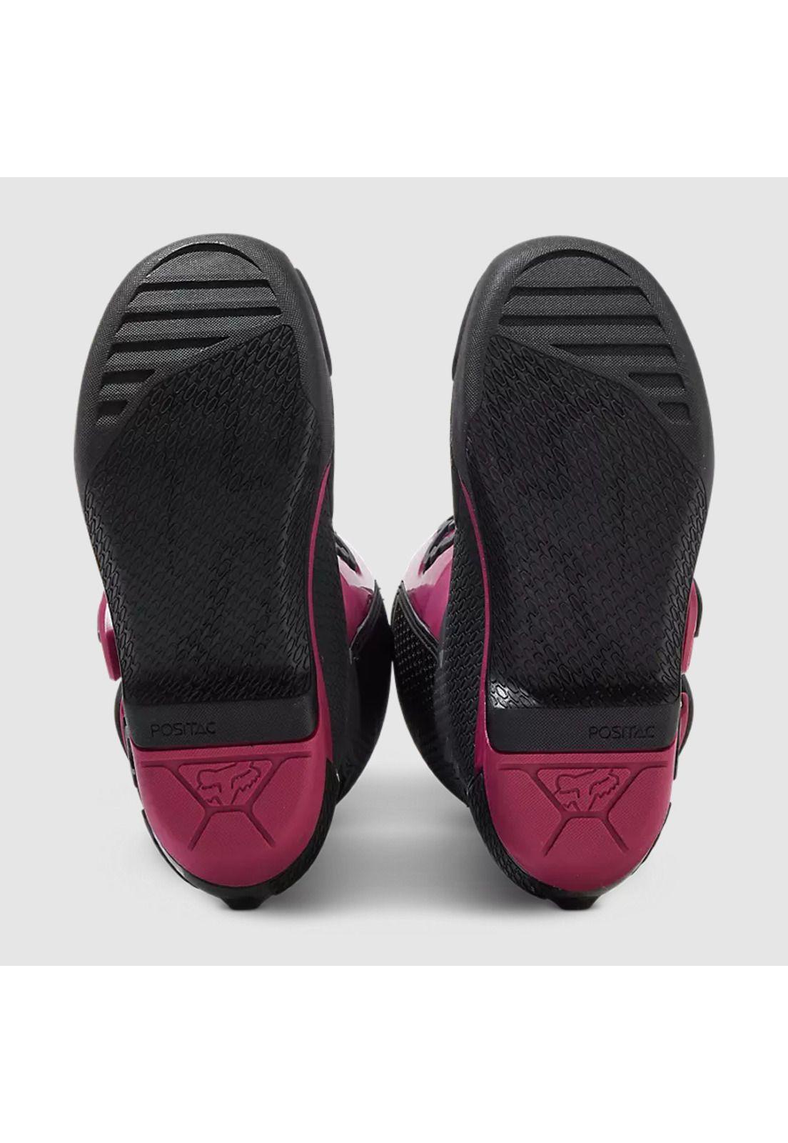 Botas Moto Mujer Comp Morado Fox-4