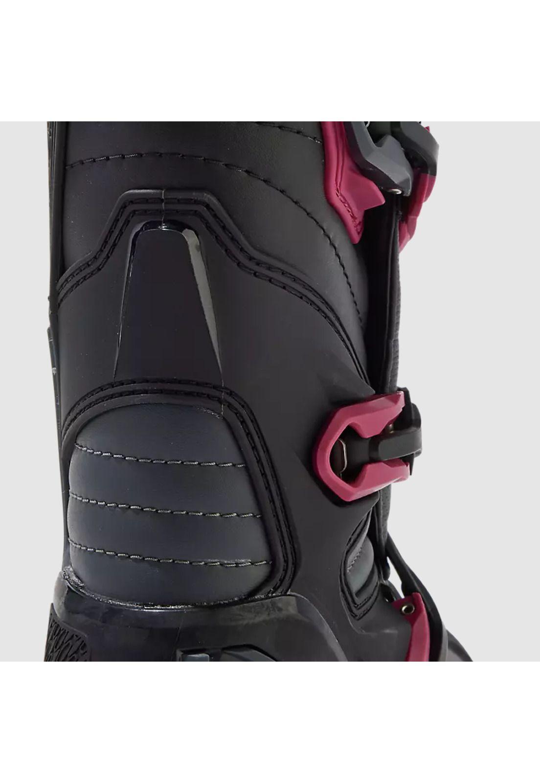 Botas Moto Mujer Comp Morado Fox-7