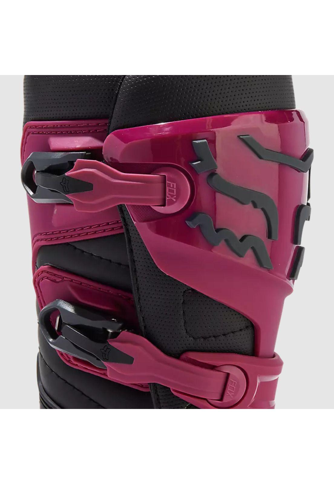 Botas Moto Mujer Comp Morado Fox-8