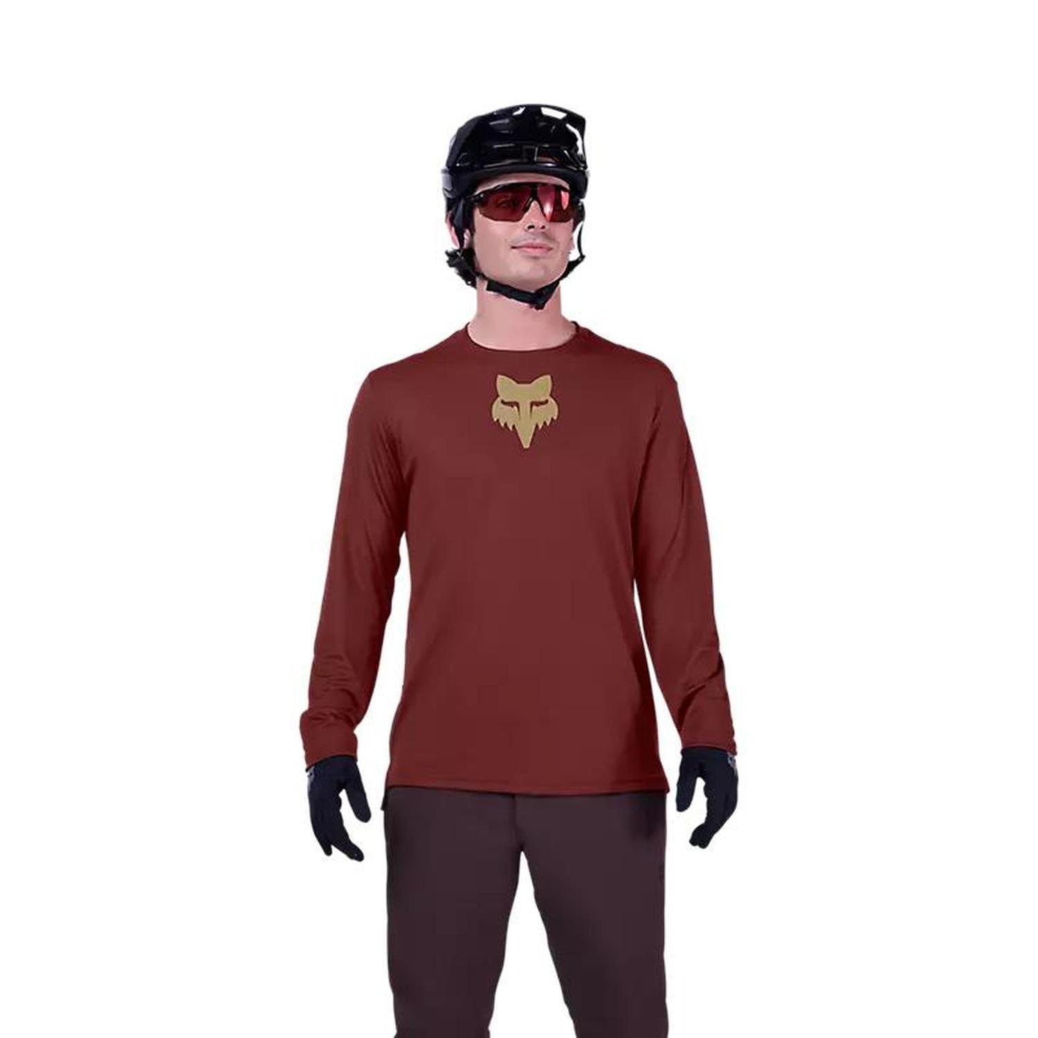 Polera Bicicleta Ranger Head Rojo Fox-2