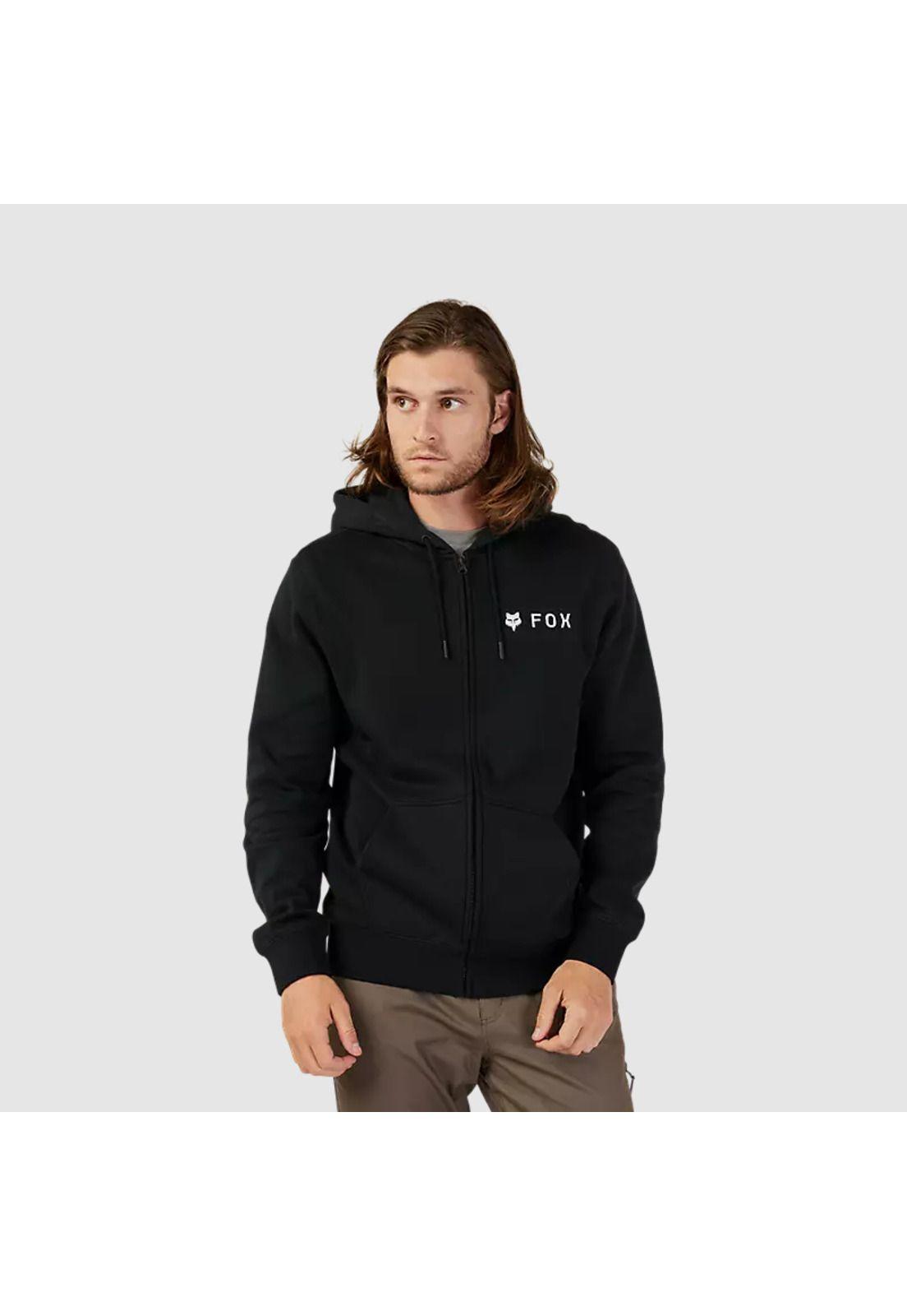 Poleron Lifestyle Absolute Zip Negro/Blanco Fox-2