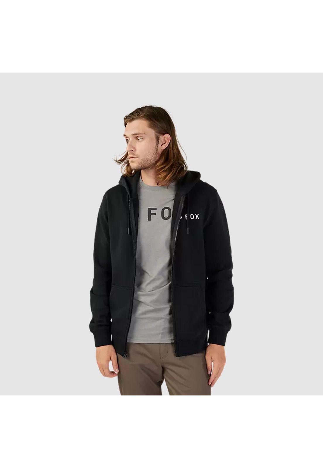 Poleron Lifestyle Absolute Zip Negro/Blanco Fox-6