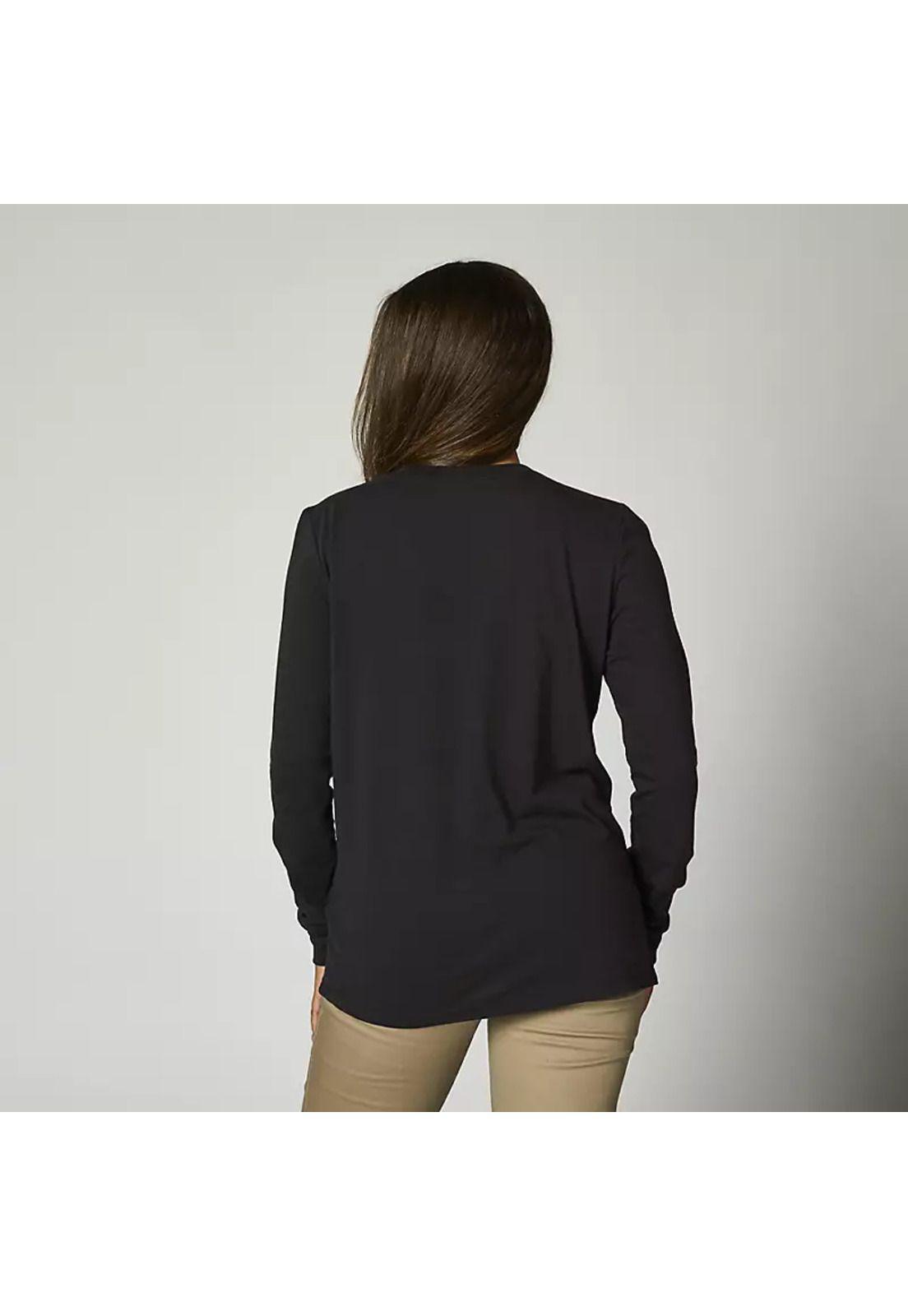 Polera Lifestyle Mujer Manga Larga Off Tilter Negro Fox-1