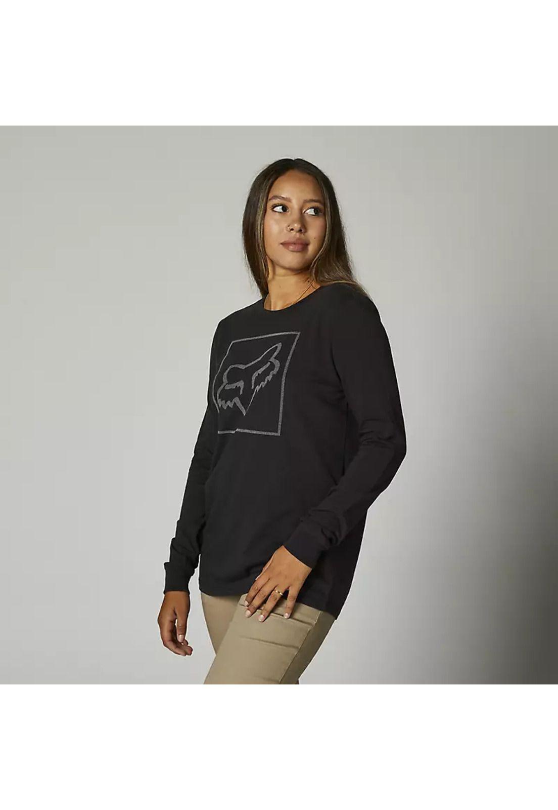 Polera Lifestyle Mujer Manga Larga Off Tilter Negro Fox-2