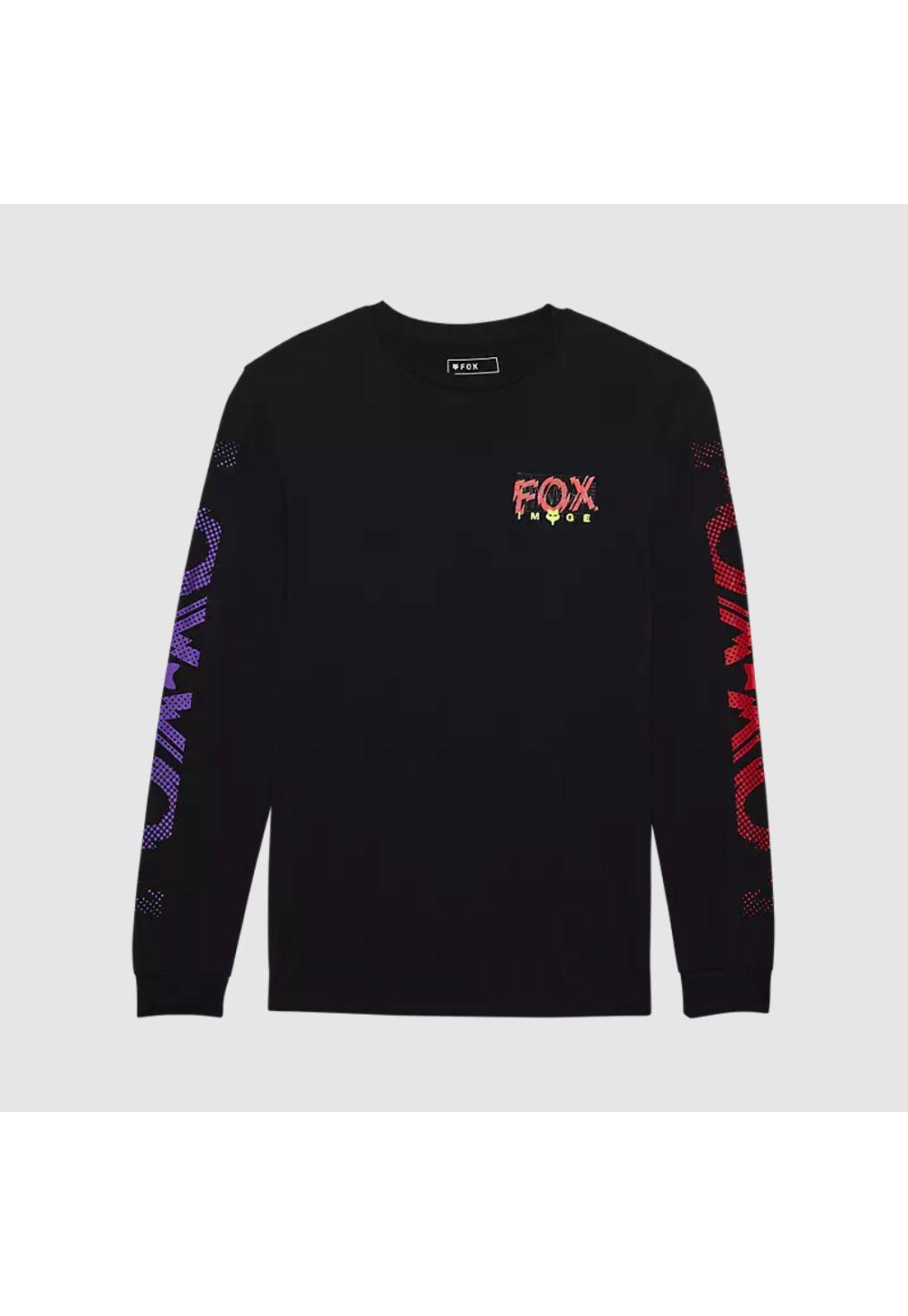 Polera Lifestyle Energy Premium Manga Larga Negro Fox-0