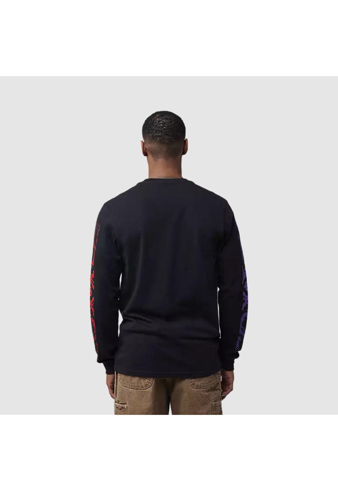 Polera Lifestyle Energy Premium Manga Larga Negro Fox-3