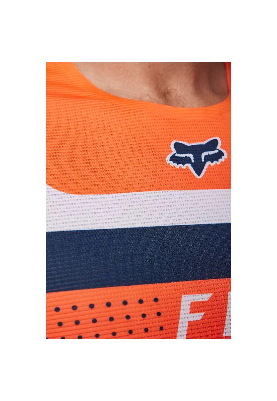 Polera Moto Flexair Efekt Naranjo/Azul/Blanco Fox-3