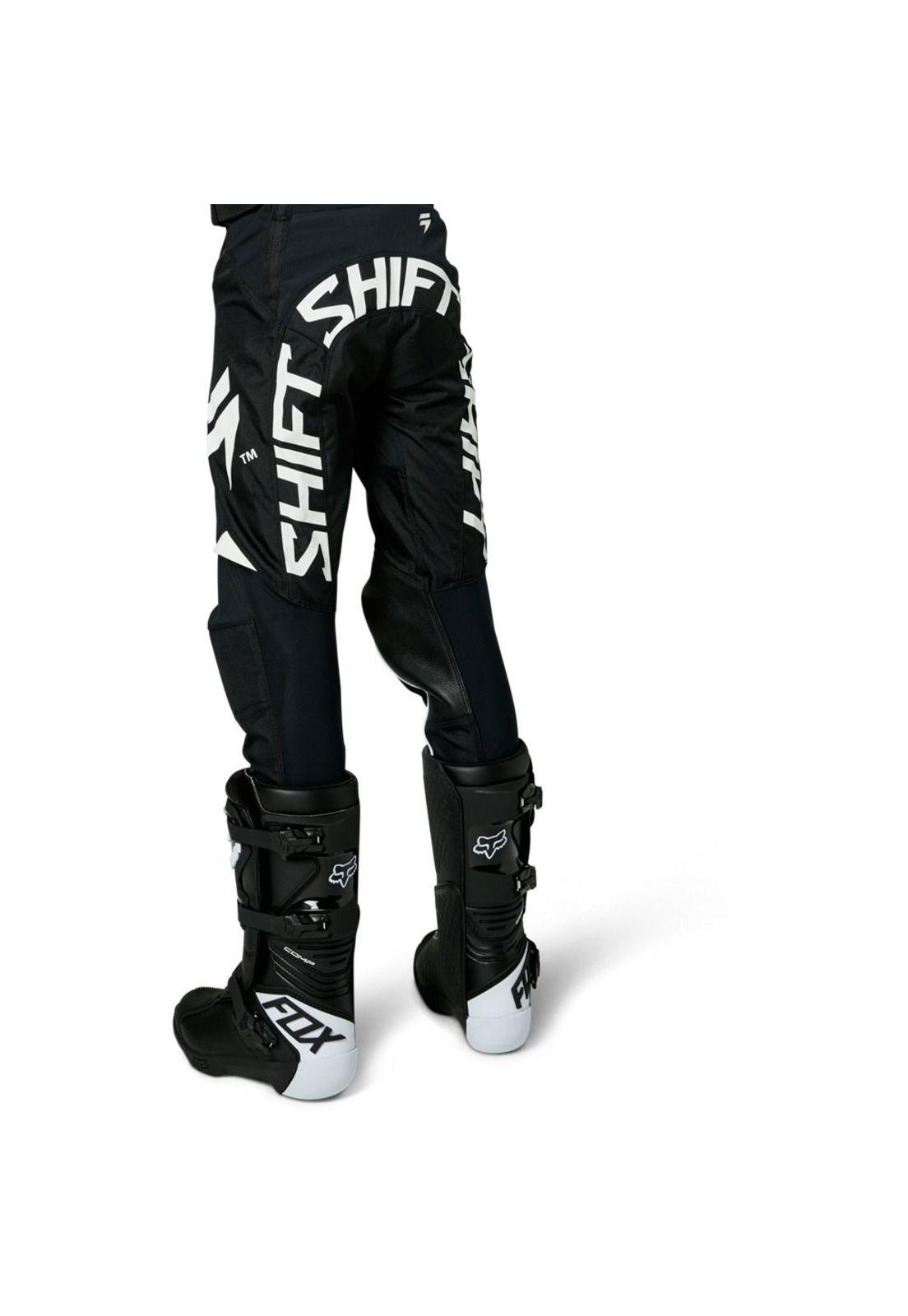 Pantalon Moto Niño White Label Rokr Negro Shift-1