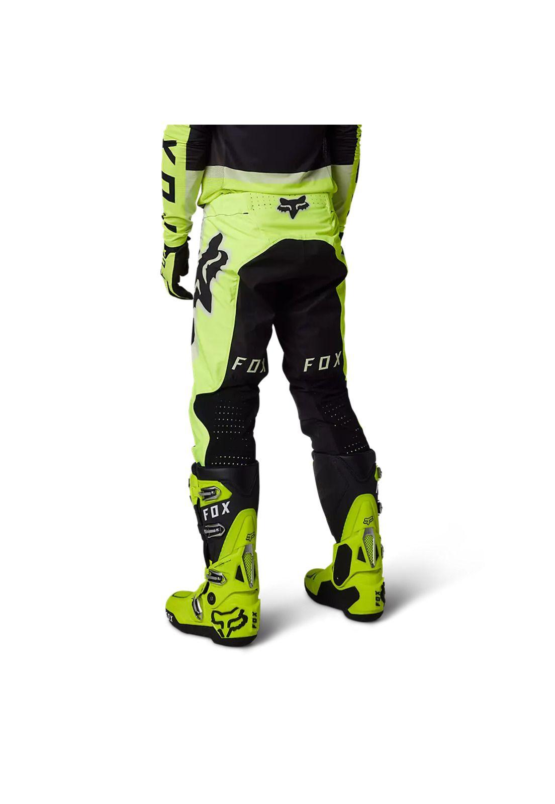 Pantalon Moto Flexair Efekt Negro/Amarillo/Blanco Fox-2